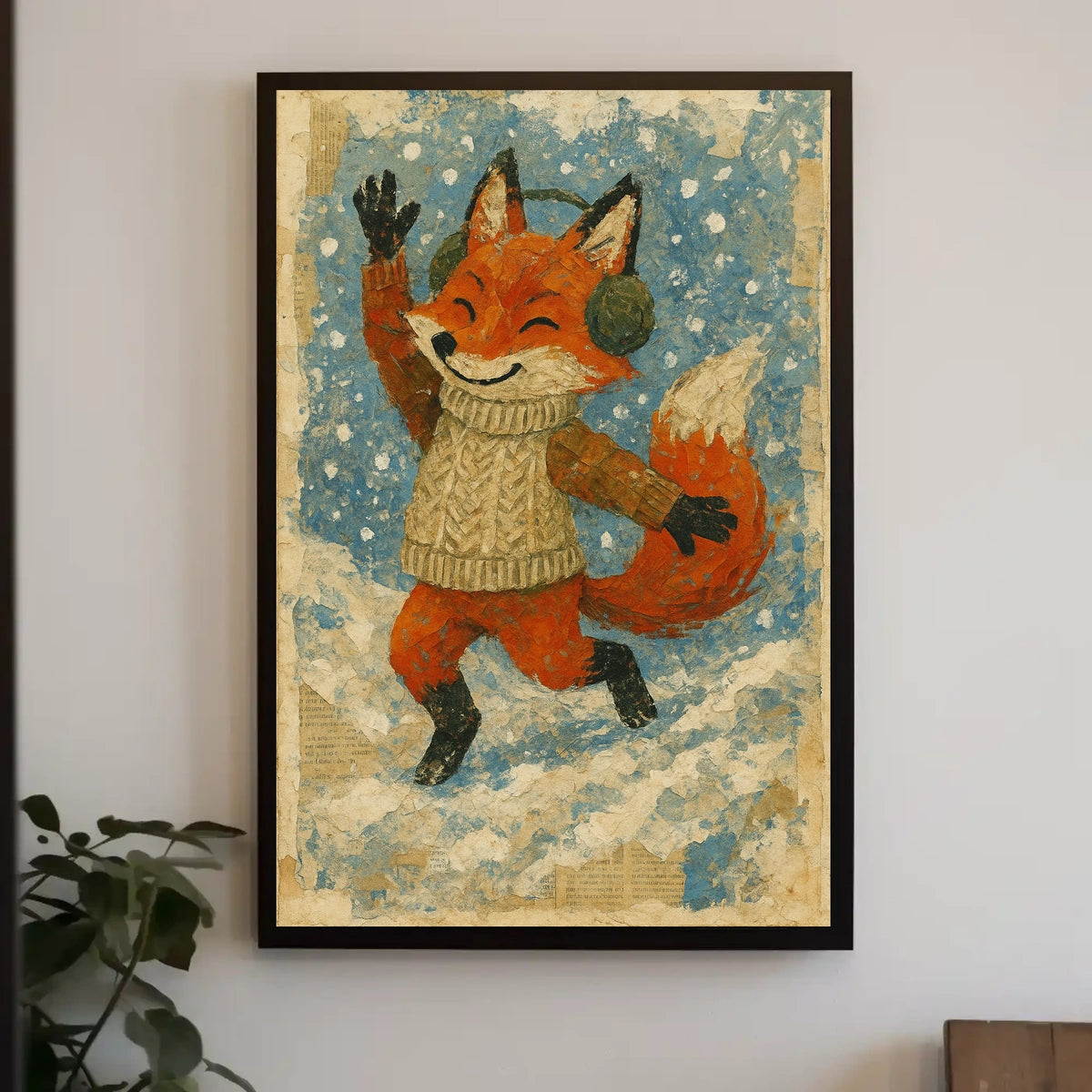 Winter Fox Woodland Landscape Photography Documentary Realism Poster