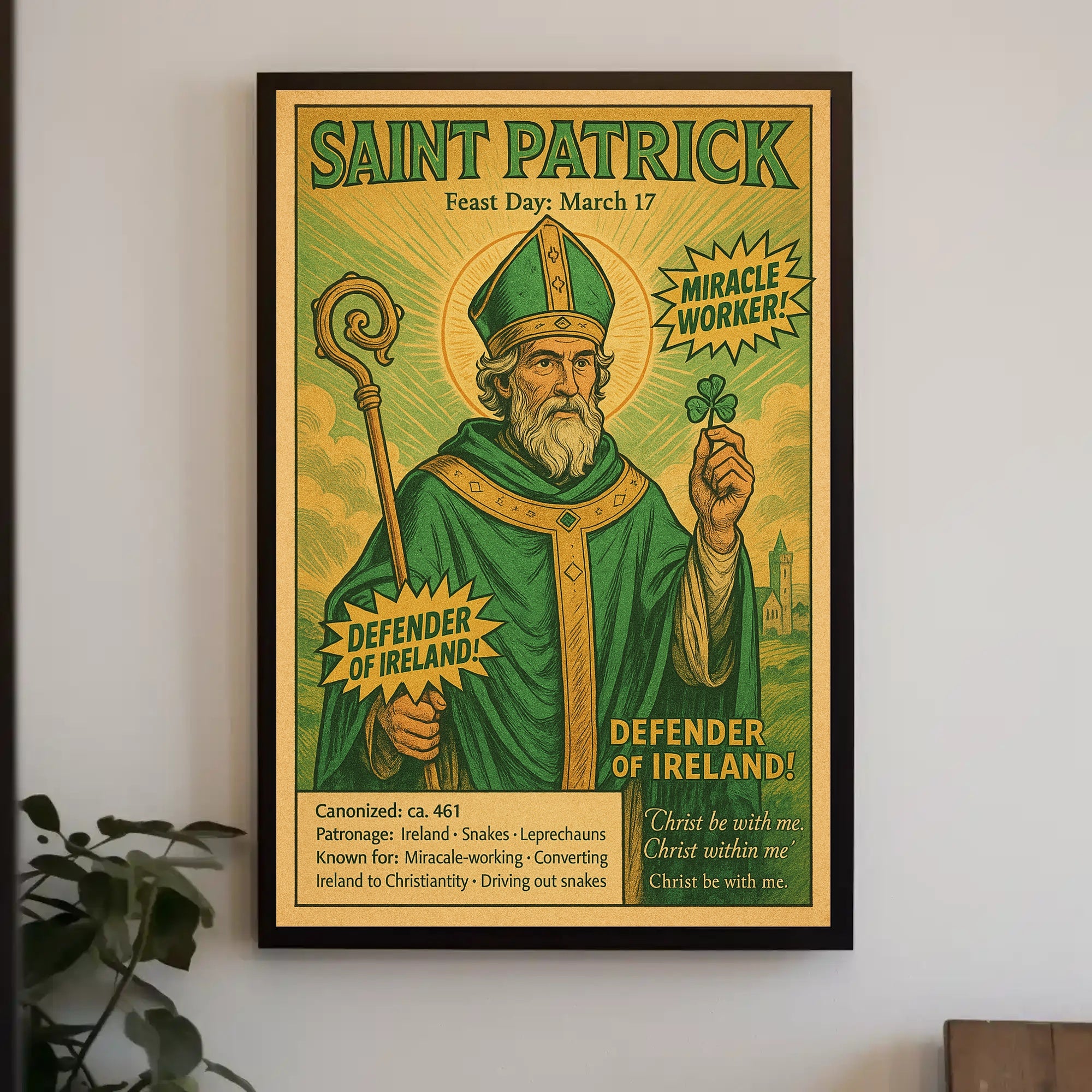 Saint Patrick β Defender of Ireland Poster PosterGoat