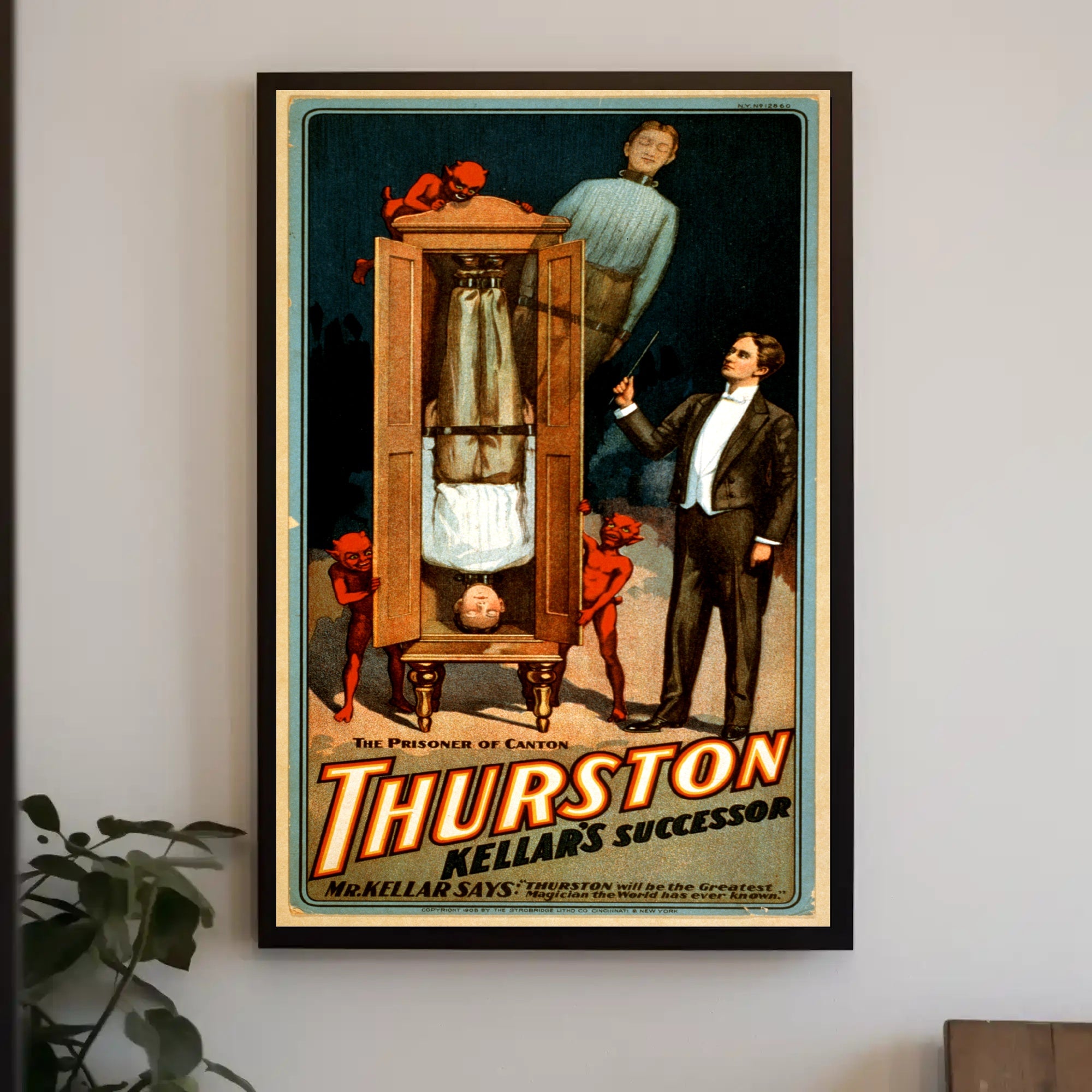 Thurston Magician Illusion Vintage Early 1900s Artistic Poster
