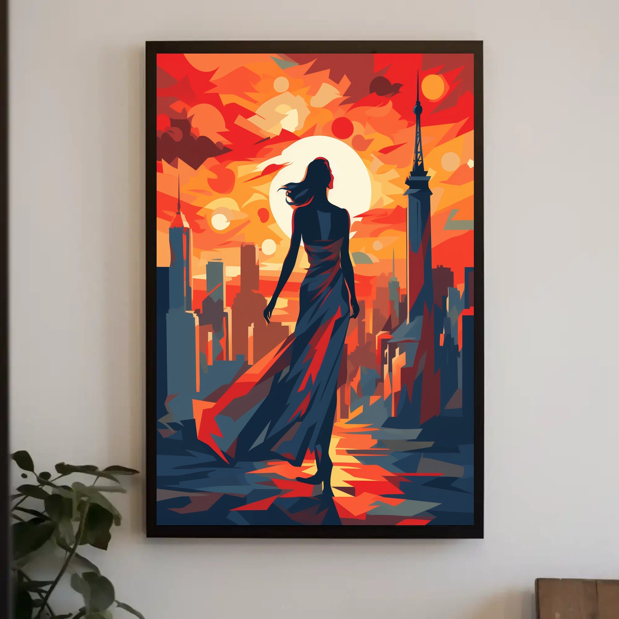 Empowered Urban Explorer in Motion Artistic Poster