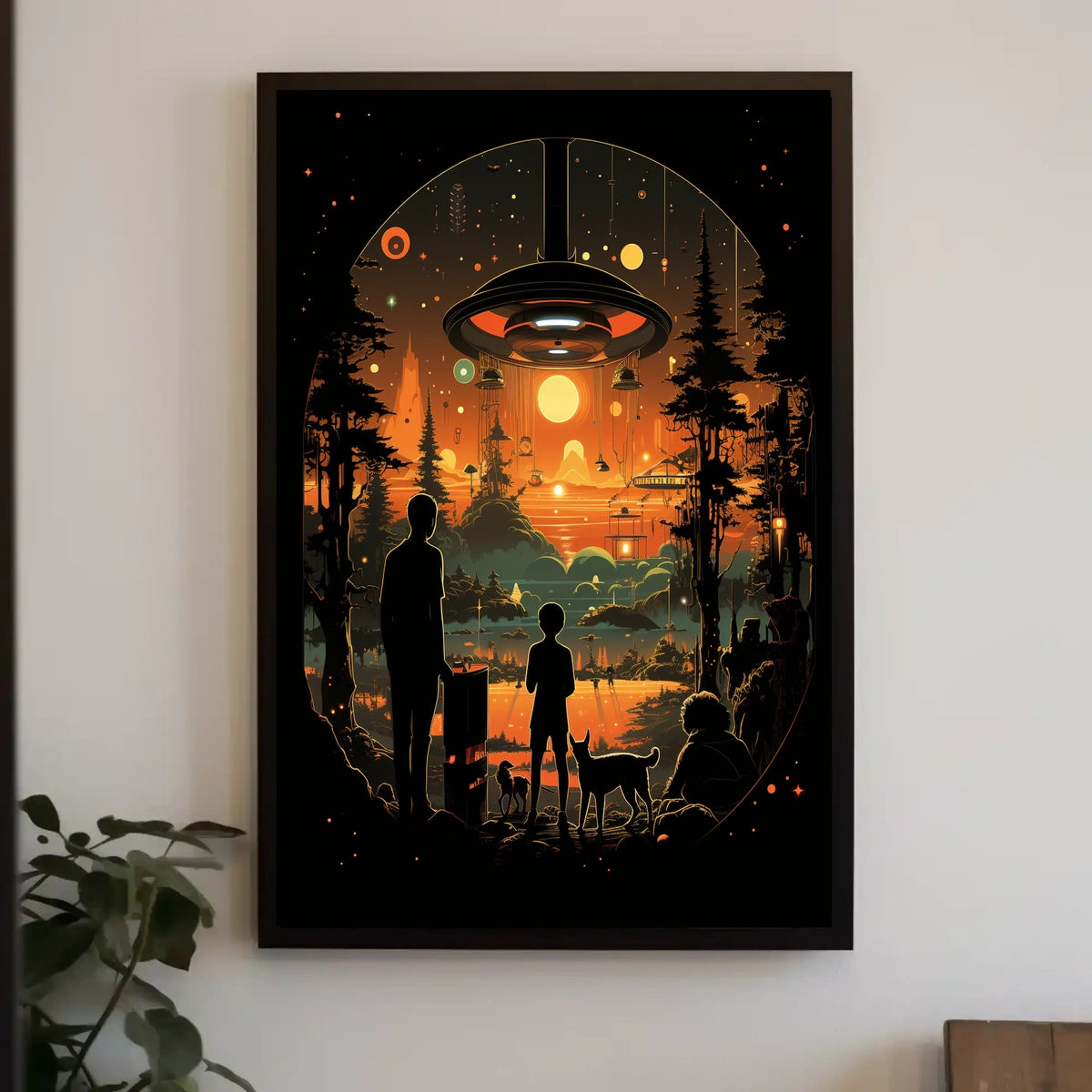 Cosmic Encounter At Sunset Poster