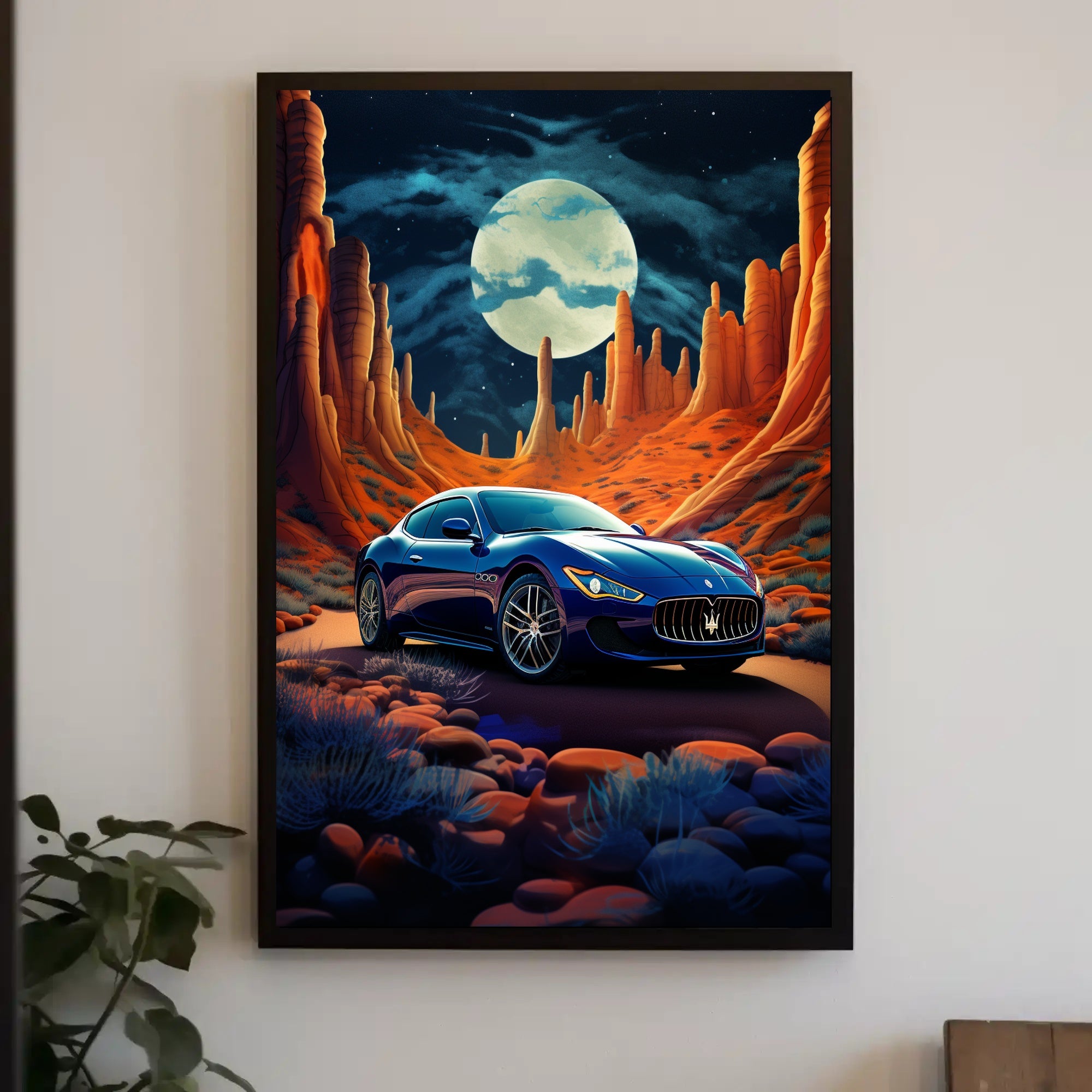 Desert Moon Drive Poster PosterGoat