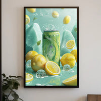 Refreshing Lemon Soda Scene Poster - Abstract or Artistic Poster PosterGoat