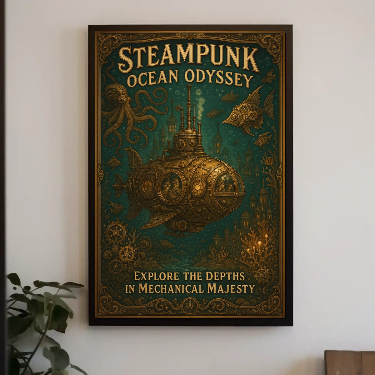 Steampunk Ocean Odyssey Poster