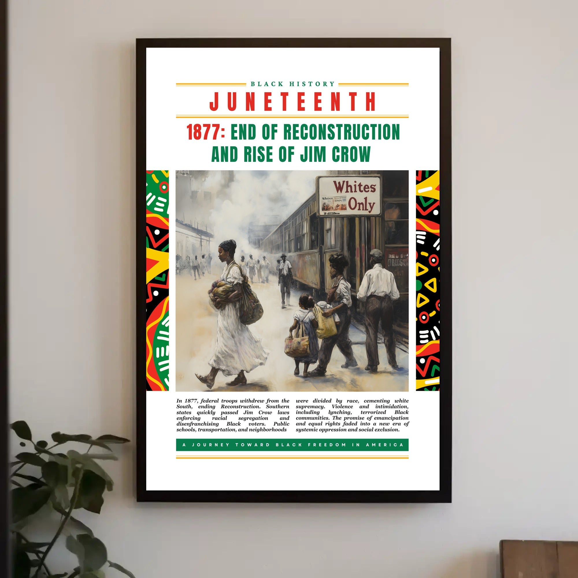 Black History Exploration: Jim Crow Laws Educational Poster