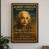 Albert Einstein Gravity of Genius Poster