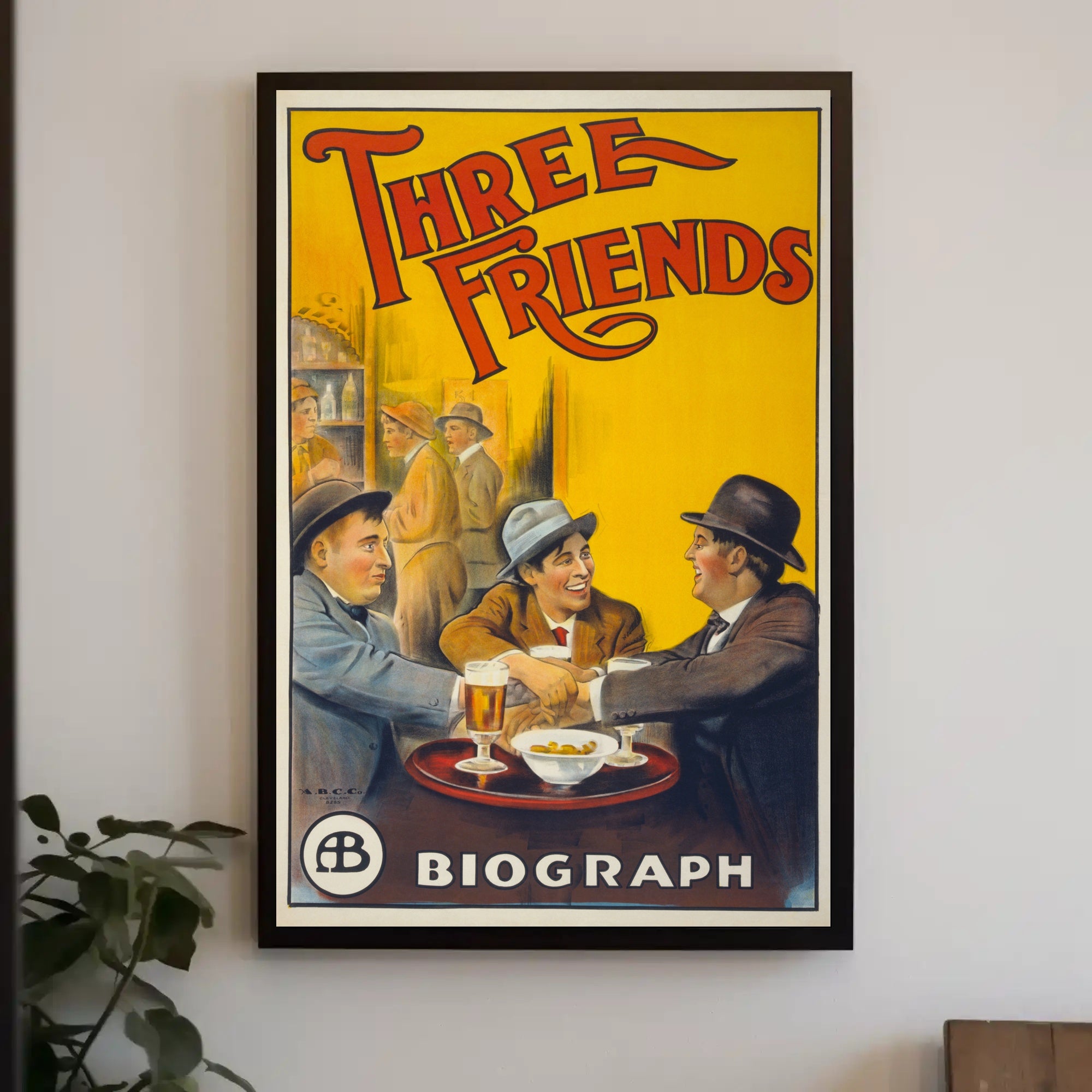 Three Friends Vintage Poster Wall Art Print