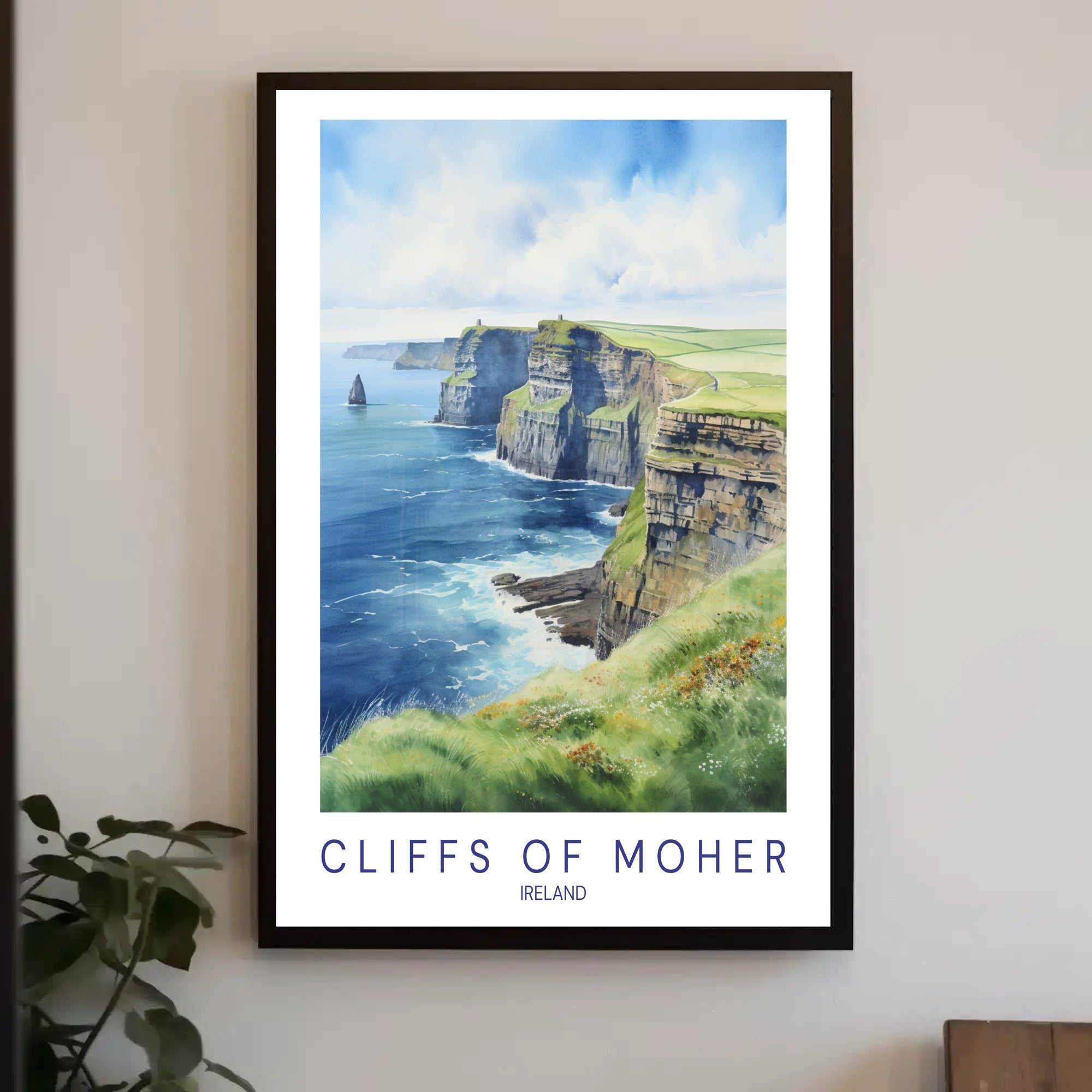 Cliffs of Moher Travel Poster for Tranquil Irish Escape PosterGoat