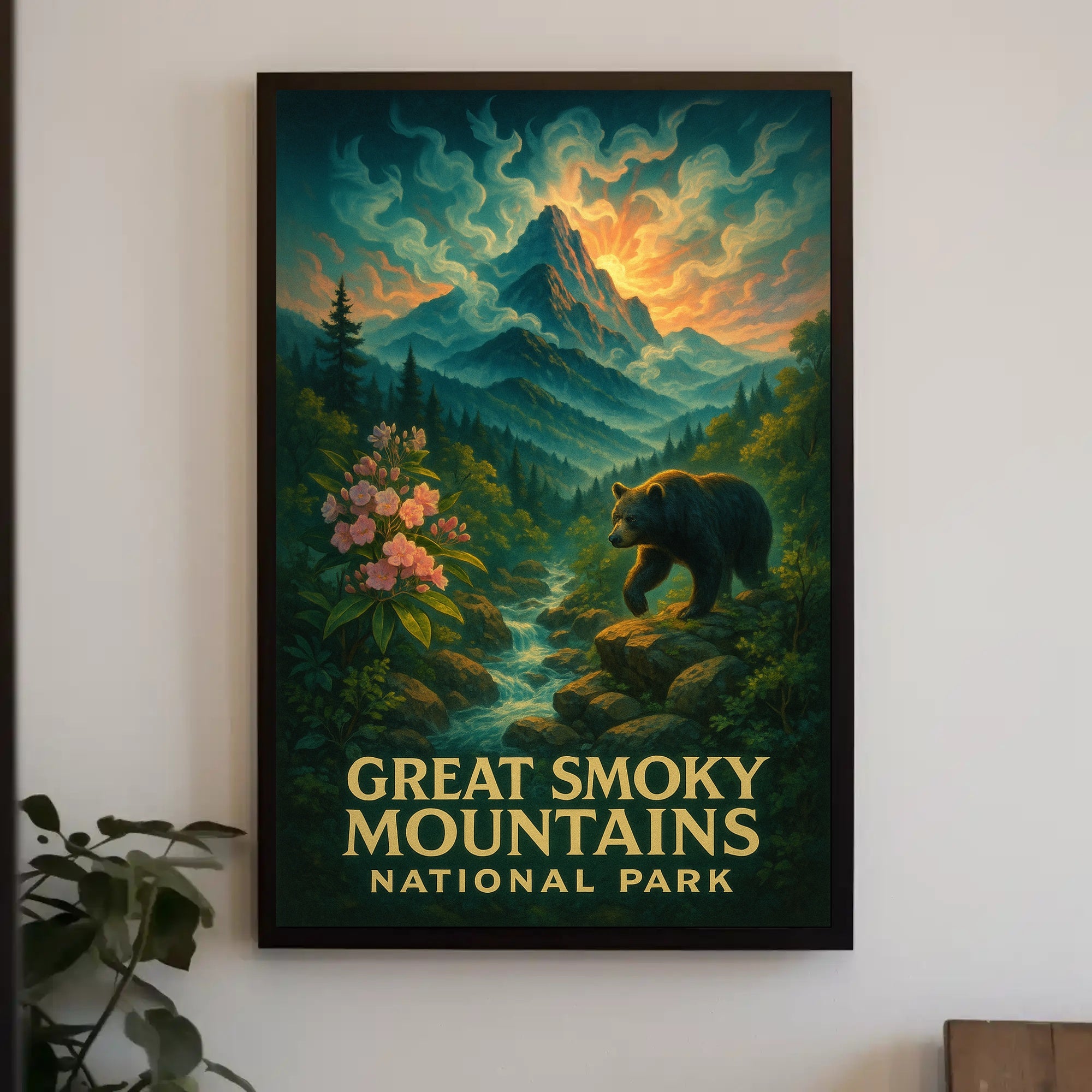 Great Smoky Mountains Scenic Poster Wall Art
