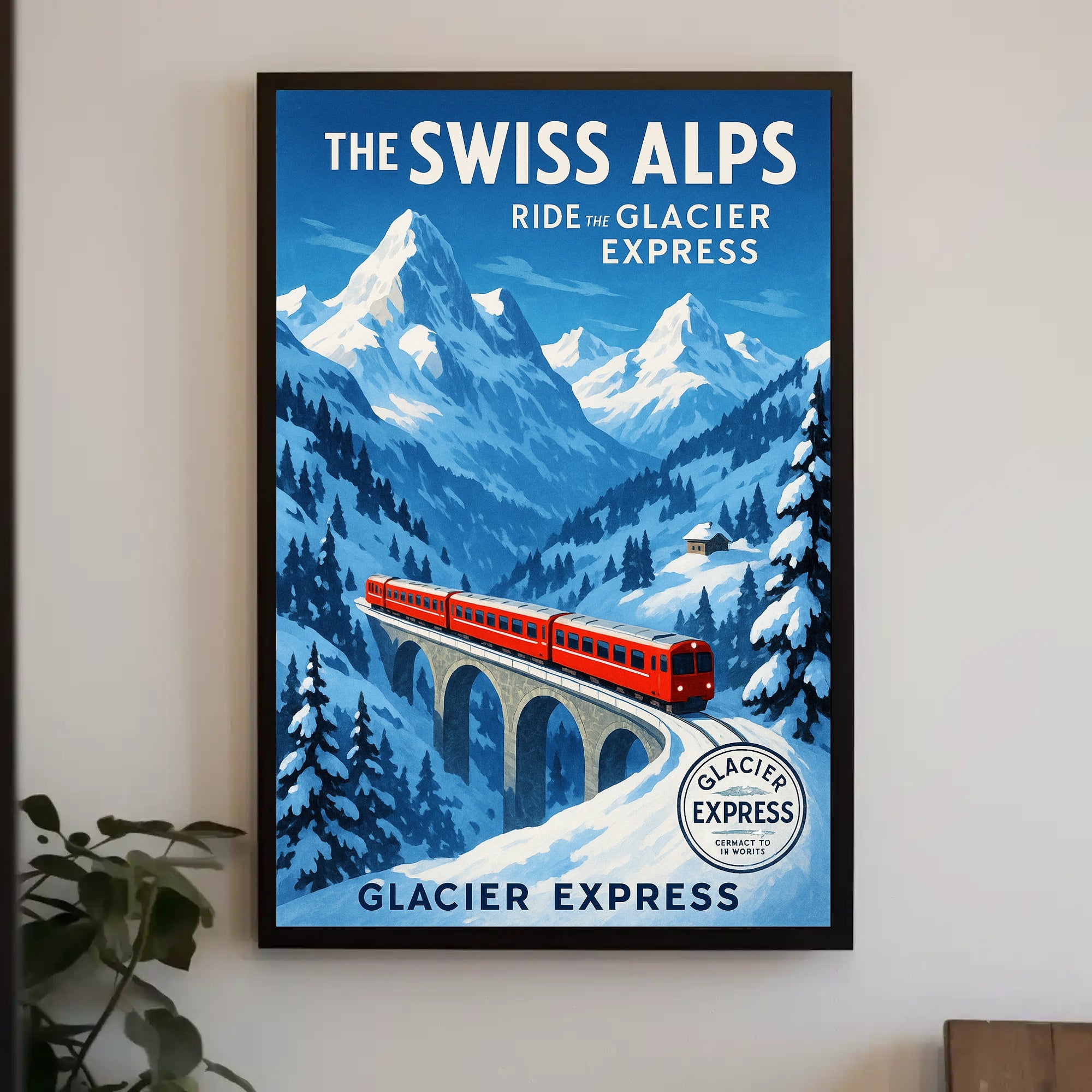 The Swiss Alps Glacier Express Adventure Poster PosterGoat