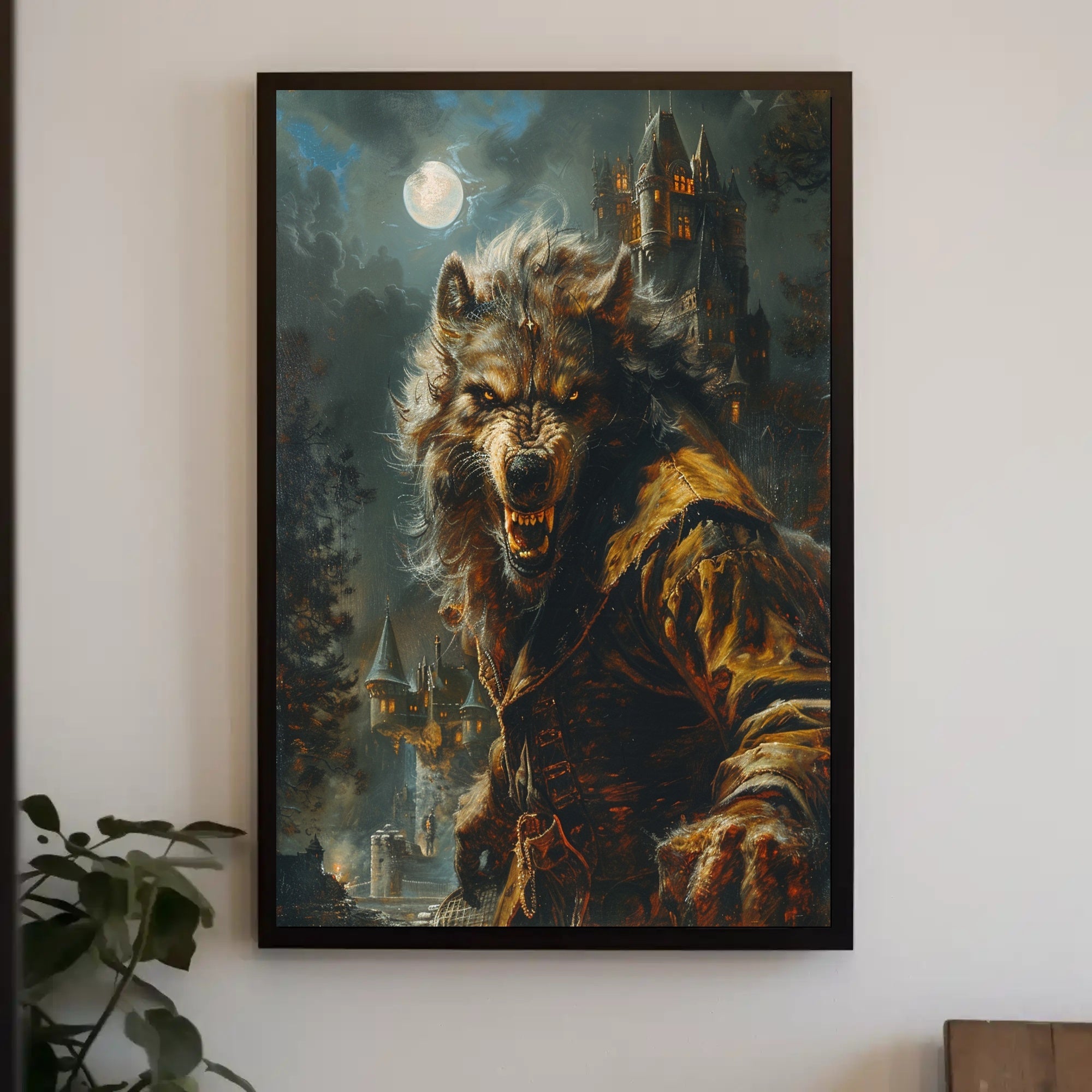 The Beast Under the Moonlight Art Print Poster PosterGoat