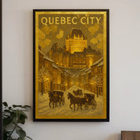 Quebec City Winter Scene Poster