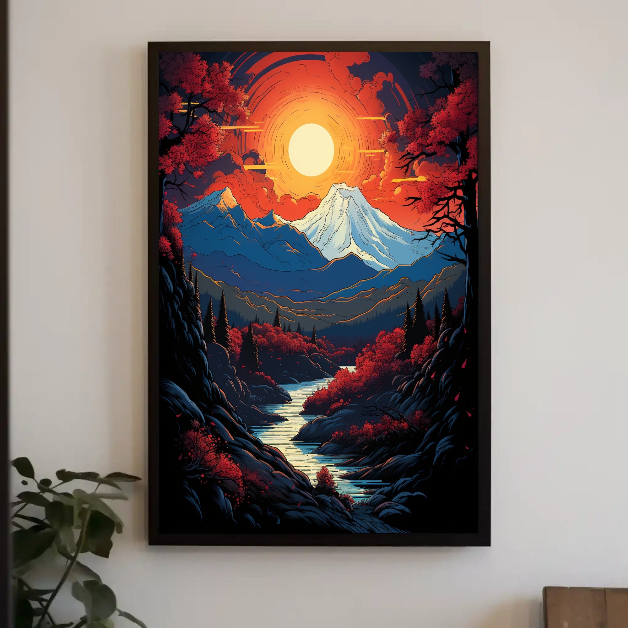 Majestic Mountain Sunset Poster
