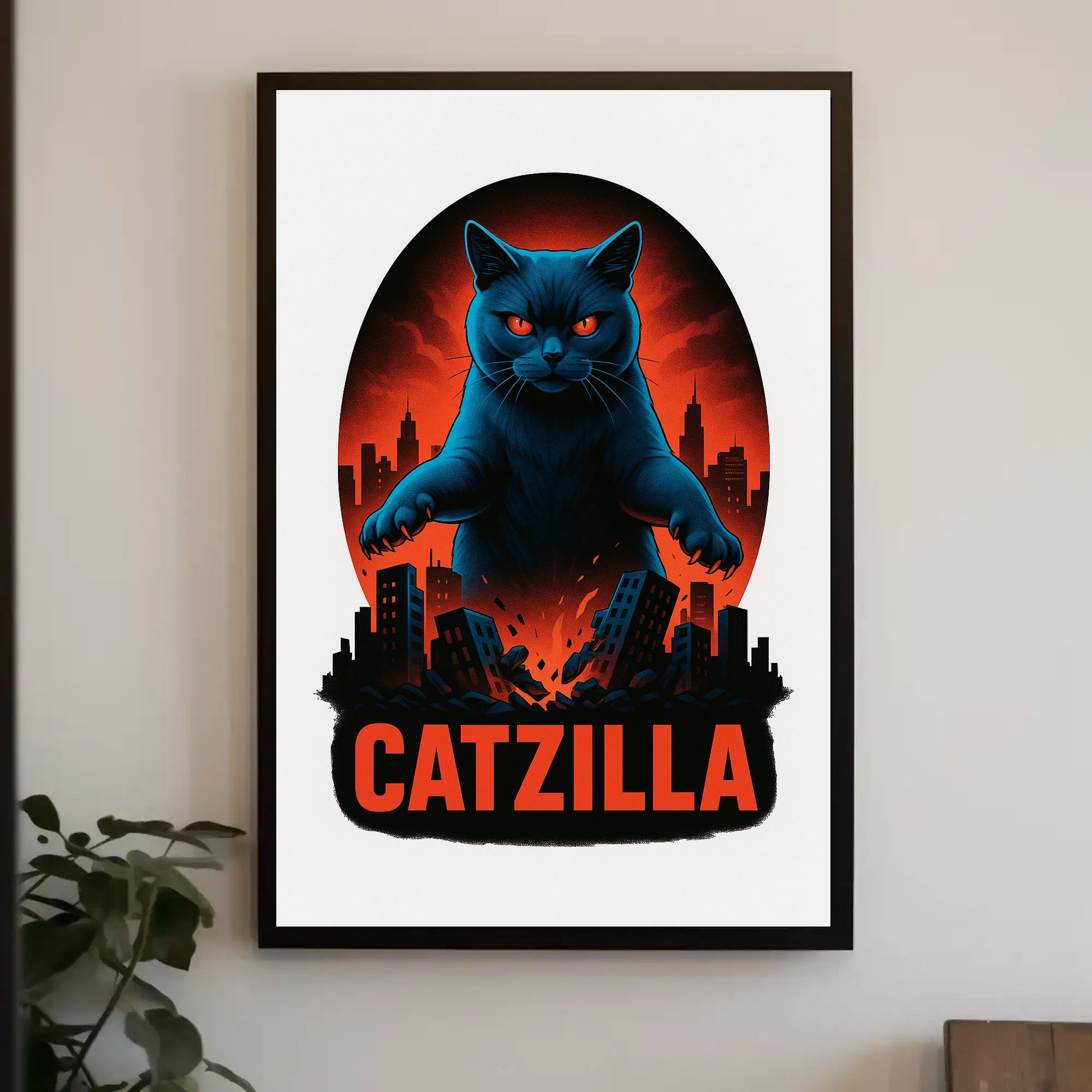 Catzilla Strikes! Poster PosterGoat