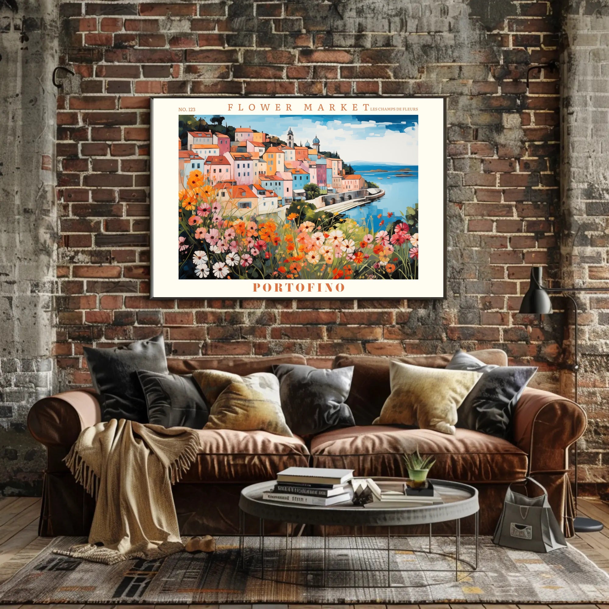 Picturesque Portofino Coastal Scene Travel Poster