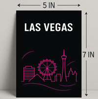 Las Vegas Neon Skyline Poster PosterGoat