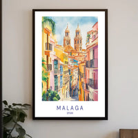 Colorful Streets of Malaga Poster PosterGoat
