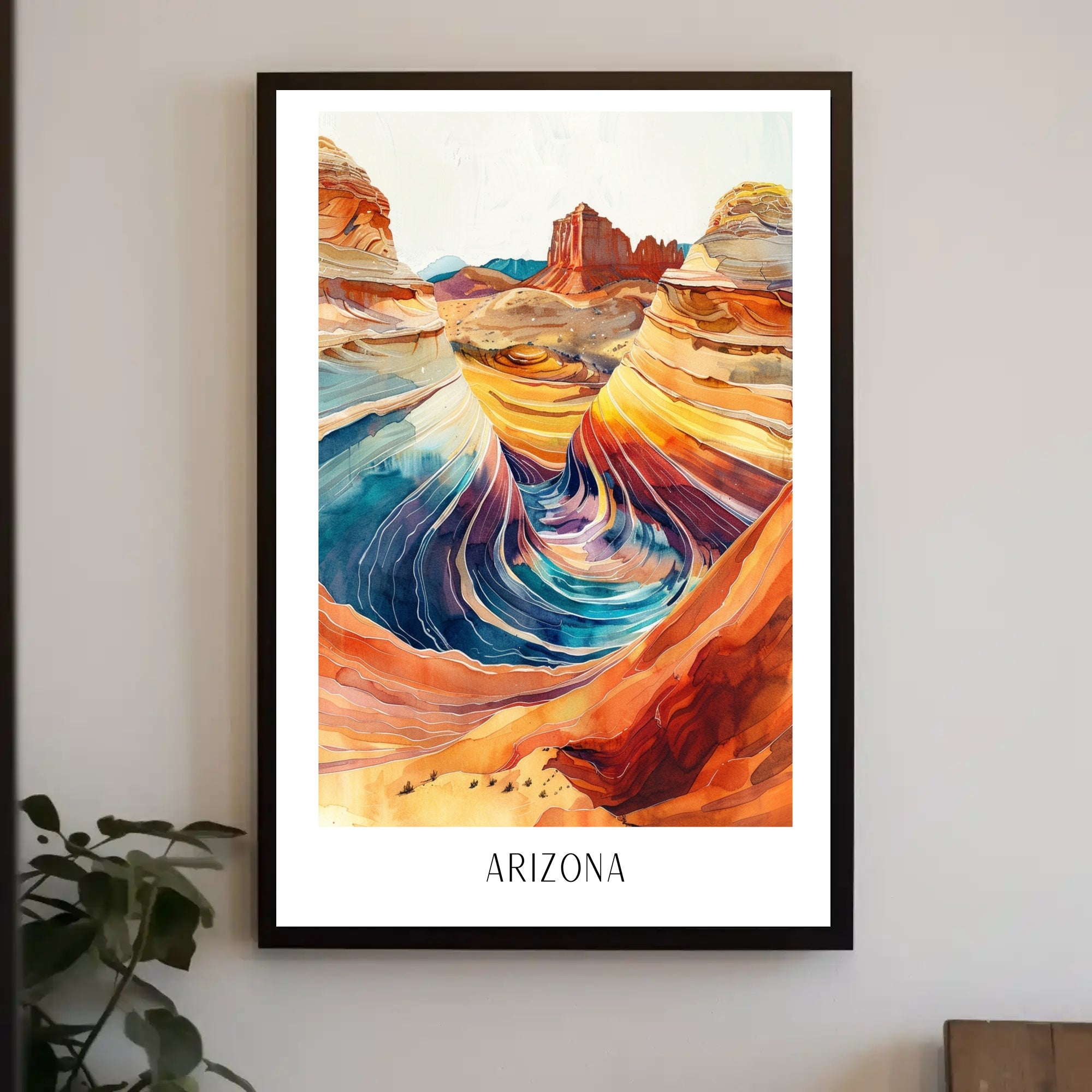 Arizona Desert Art: Vibrant National Park Poster PosterGoat