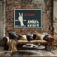 Victory Poster with Peace Symbol Poster