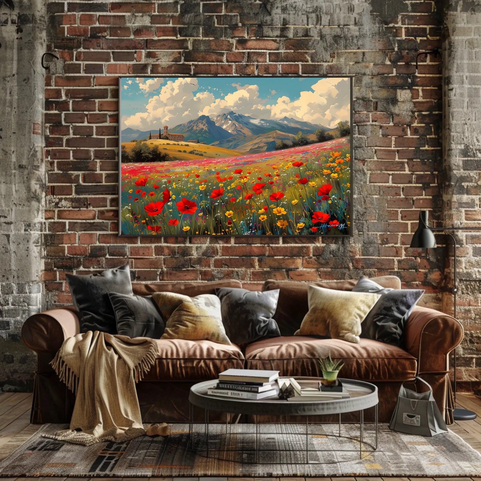 Serene Mountain Meadow Poster