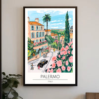 Palermo Illustrated Poster PosterGoat