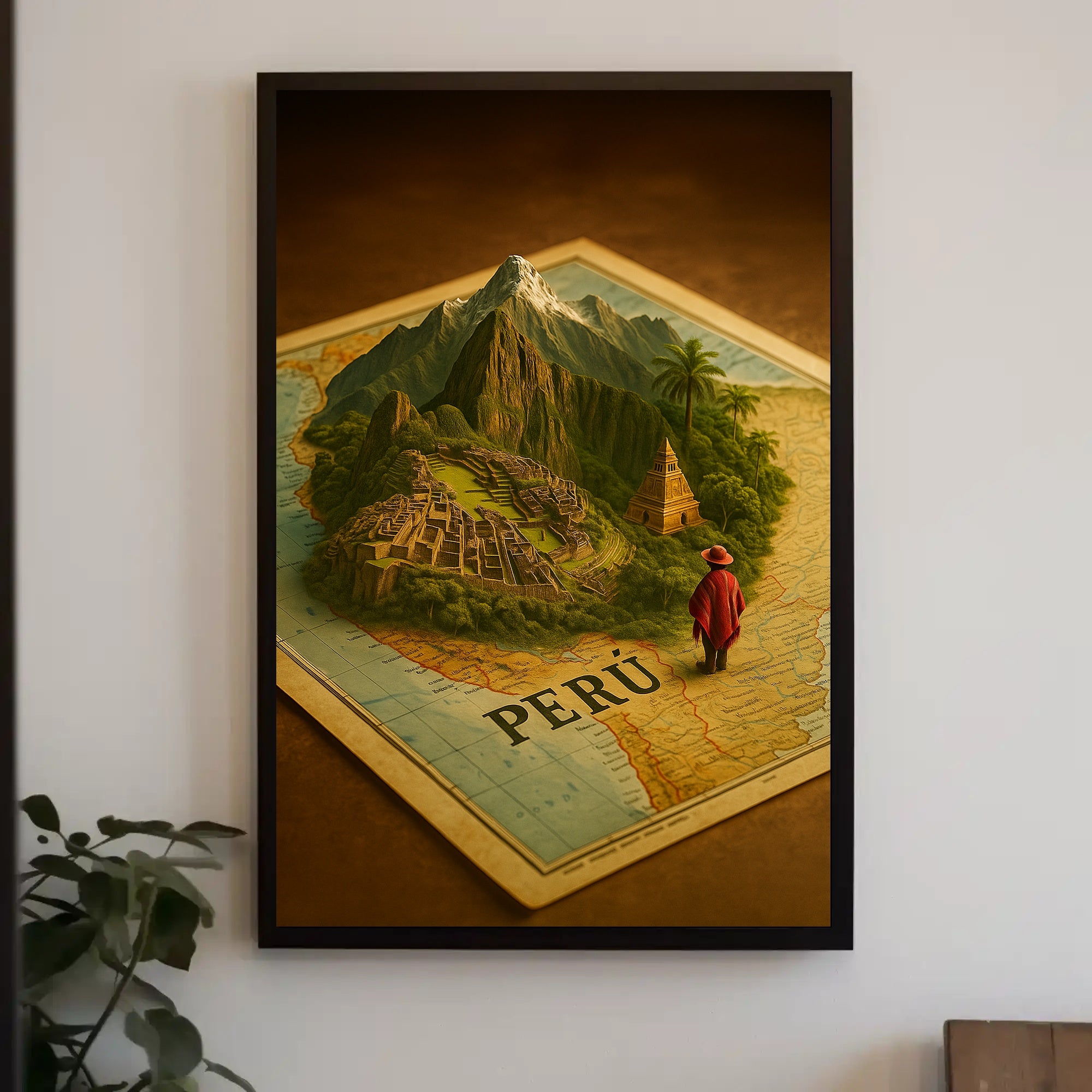 Peru Enchanting Travel Poster Vintage Wall Art