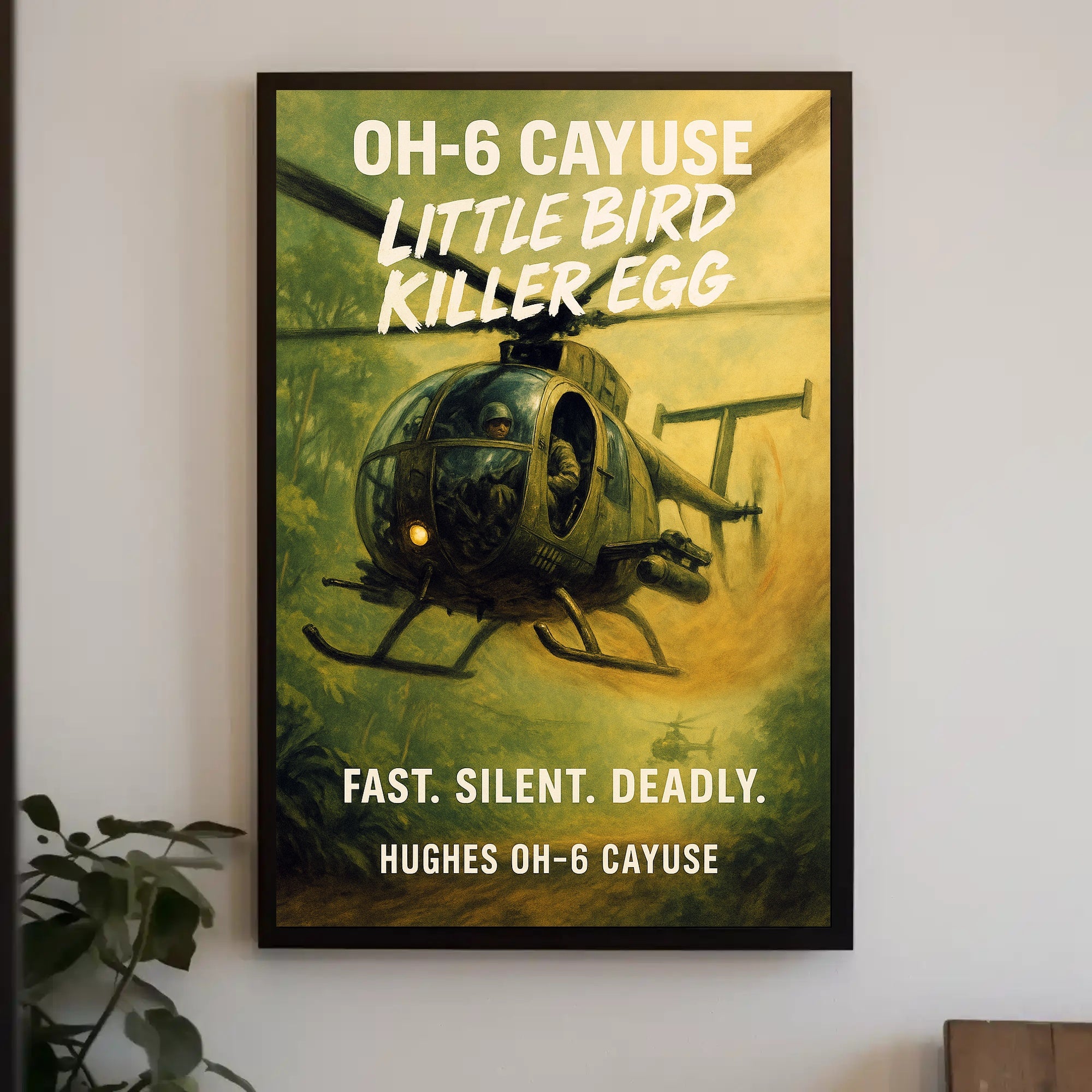 Hughes OH-6 Cayuse Little Bird Killer Egg Poster PosterGoat