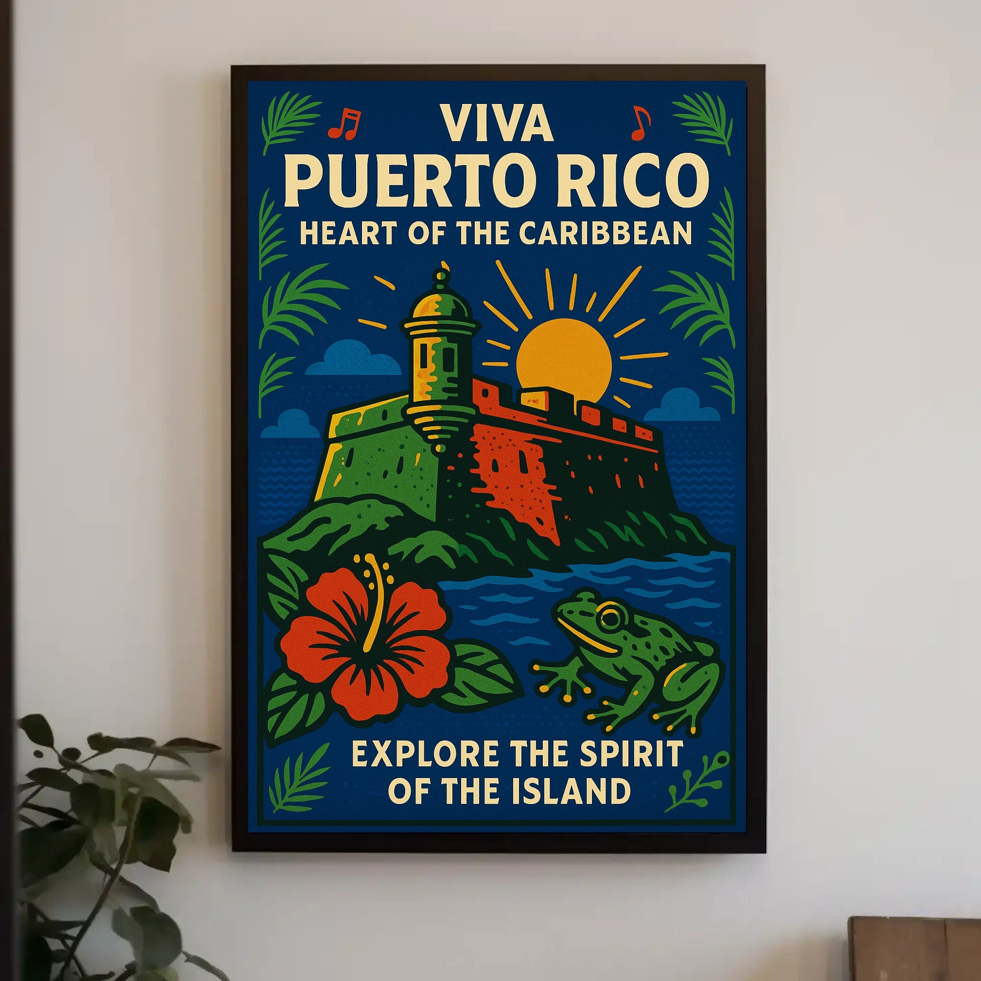 Viva Puerto Rico Heart of the Caribbean Poster PosterGoat