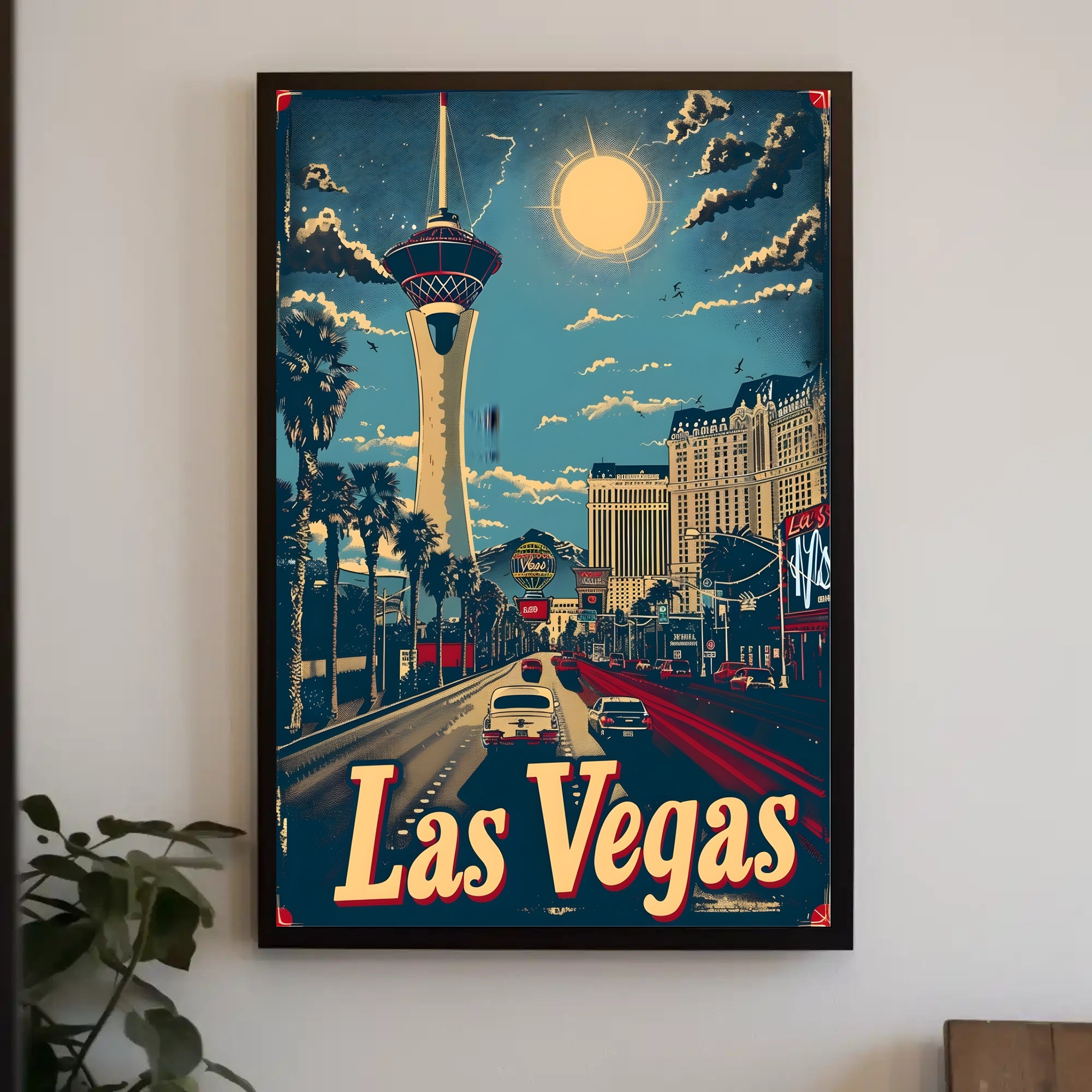 Vintage Las Vegas Skyline Urban or Cityscape Poster
