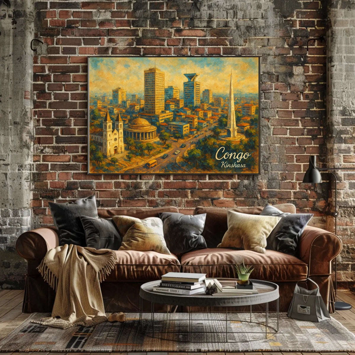 Kinshasa Cityscape Poster