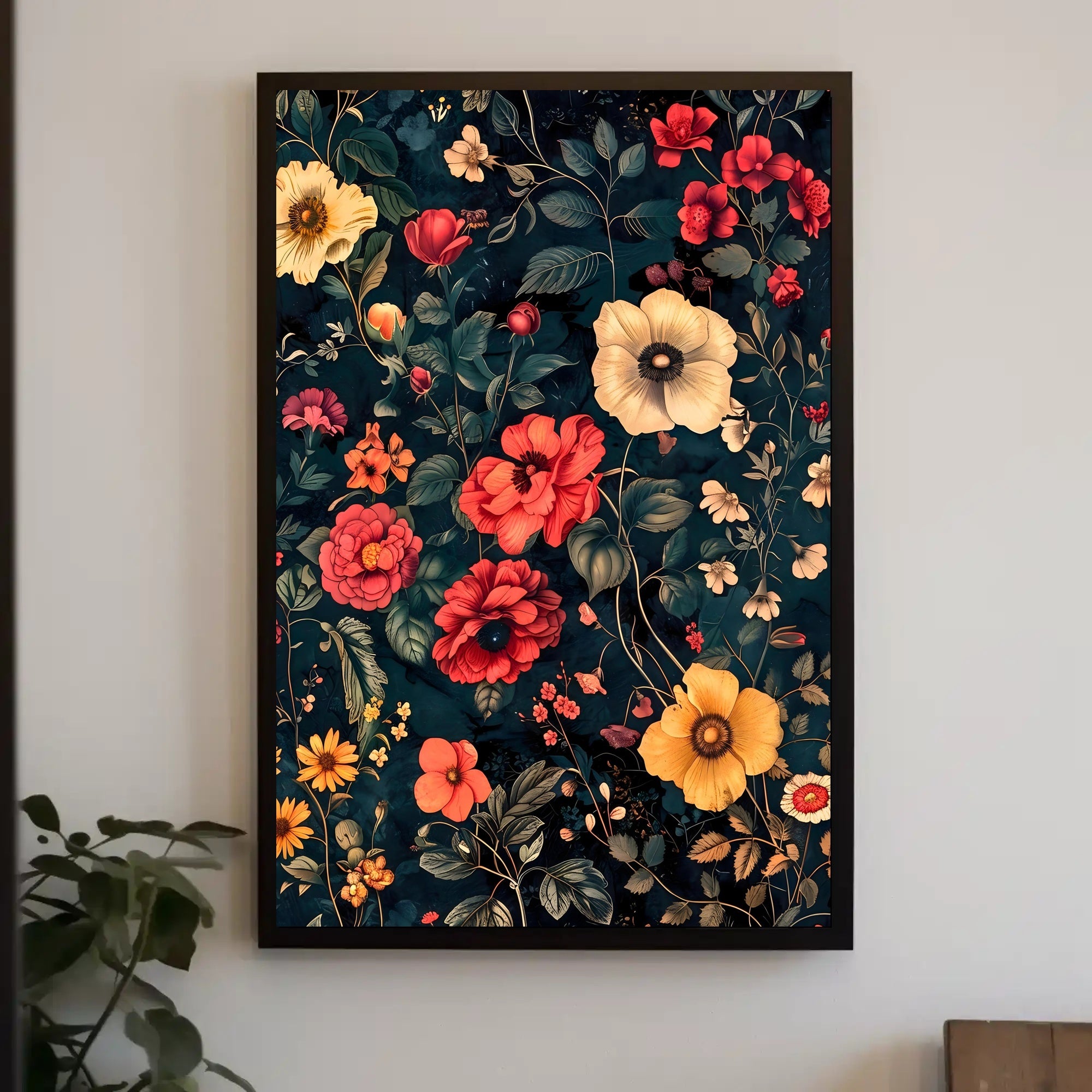Enchanting Floral Symphony Wall Art Print