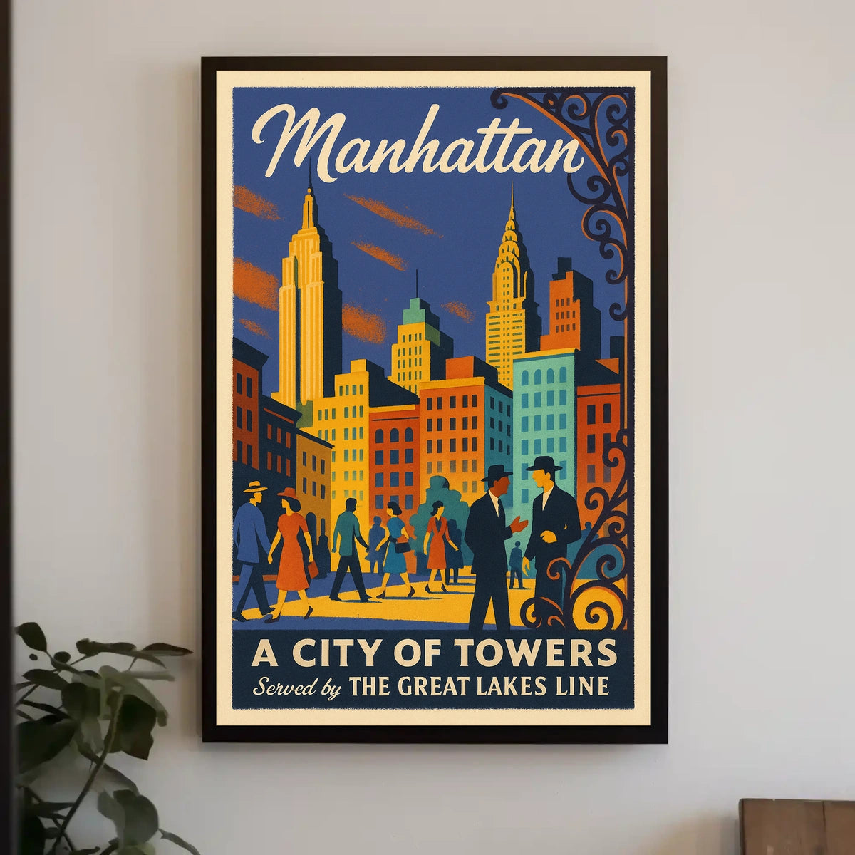Manhattan A City of Towers Poster