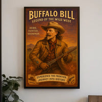 Buffalo Bill Legend Of Wild West Poster Vintage Wall Art