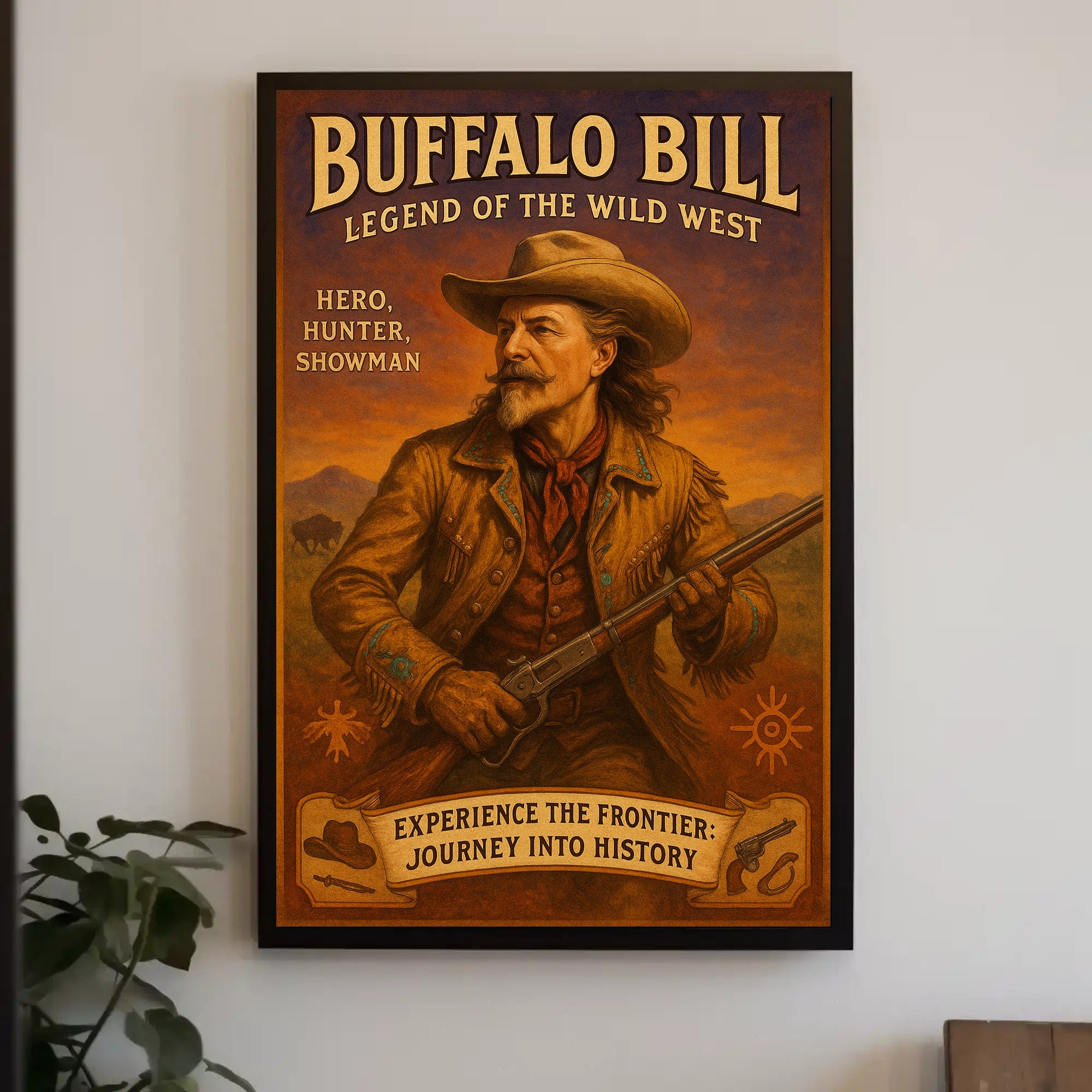 Buffalo Bill Legend Of Wild West Poster Vintage Wall Art