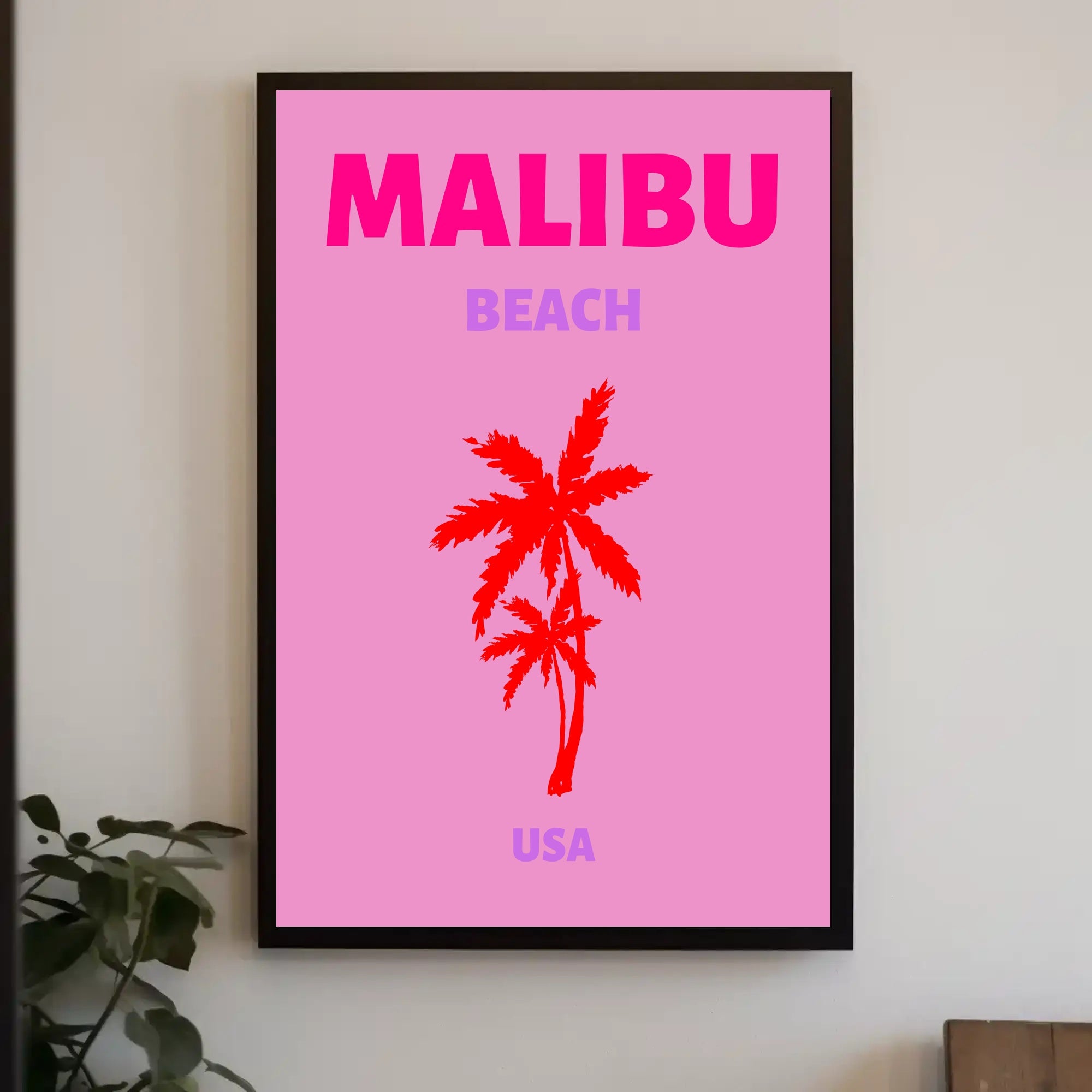 Malibu Beach Sunset Vibes Travel Poster PosterGoat