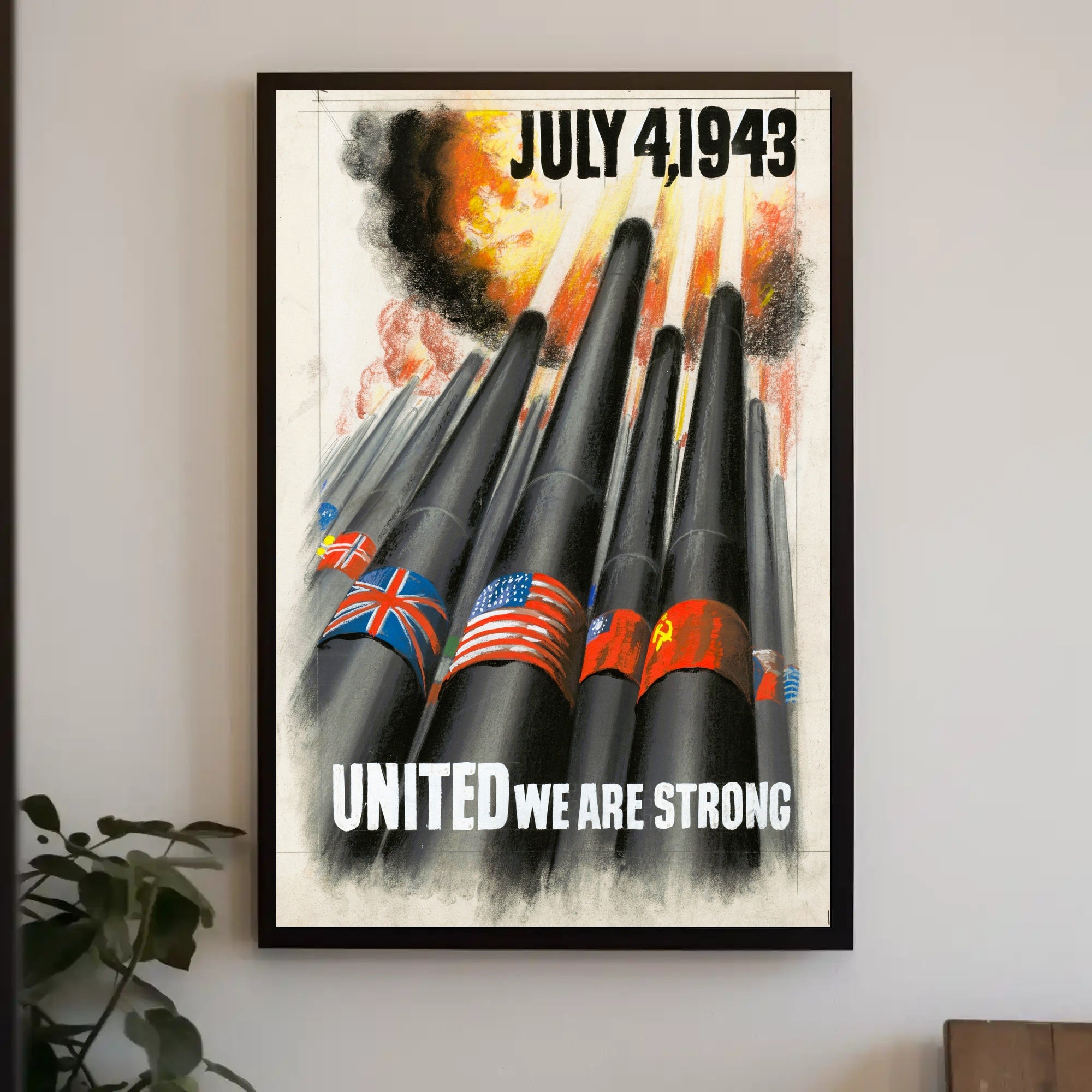 World War II Patriotic Art: Powerful Historical Poster