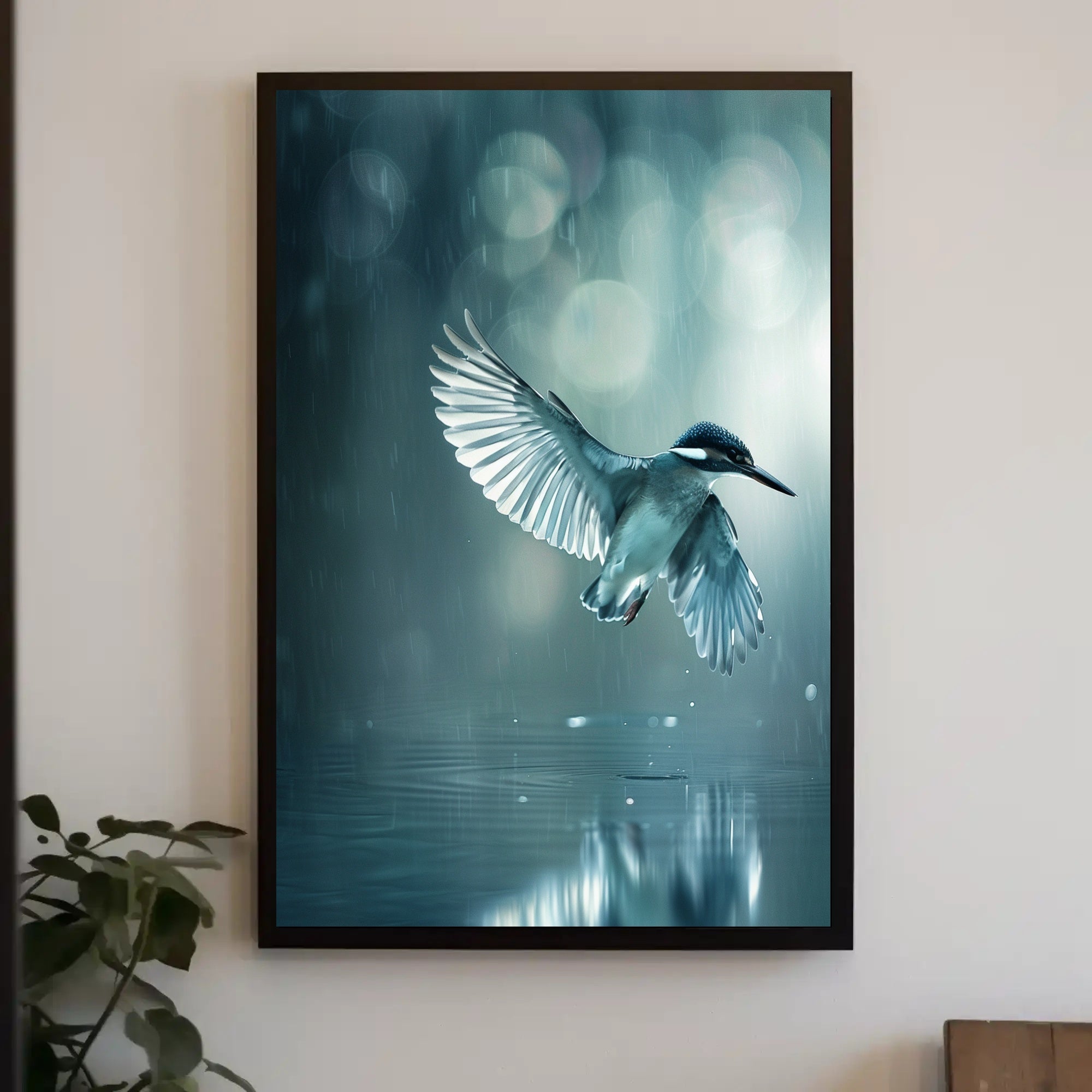 Kingfisher Elegance in Motion Animal Poster PosterGoat