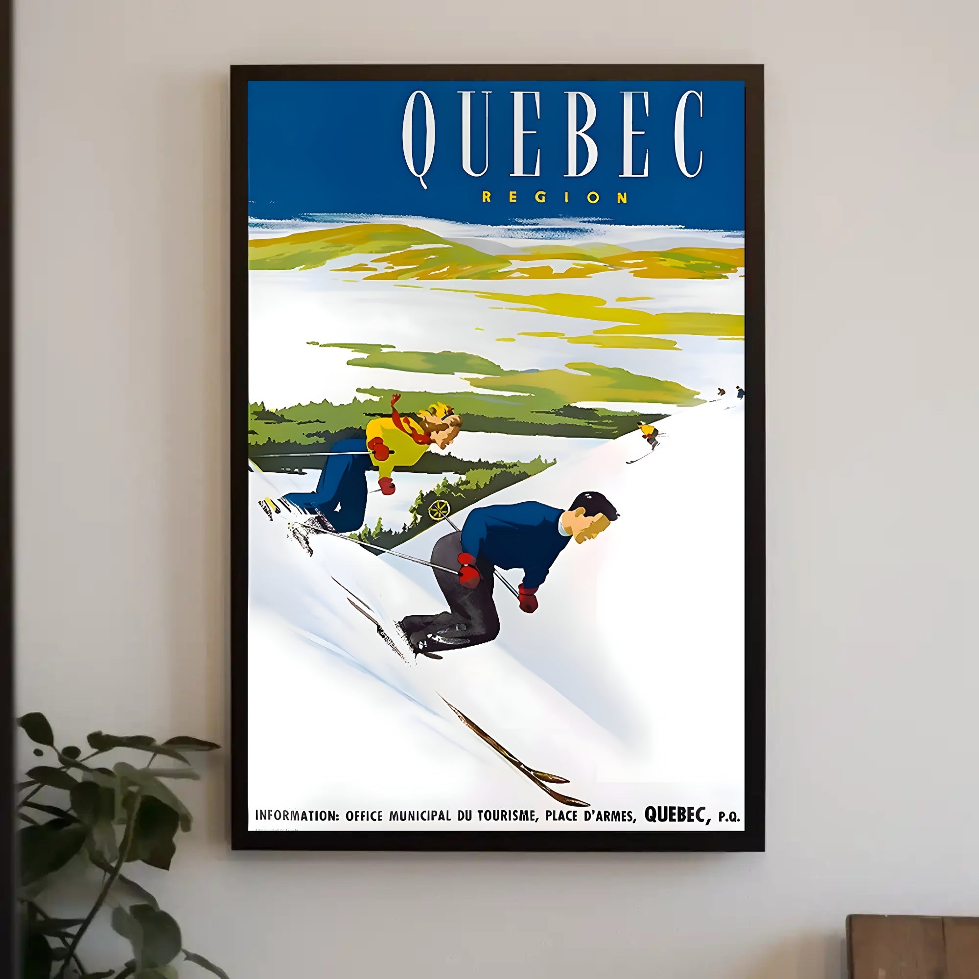 Skiing in Quebec Region Poster PosterGoat