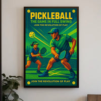 Pickleball The Game in Full Swing Poster