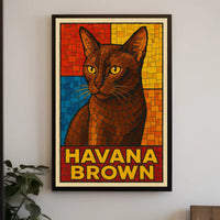 Havana Brown Cat Art Poster