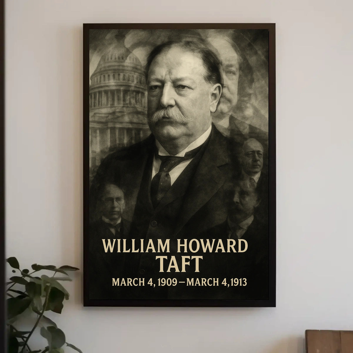 William Howard Taft 27th President of the United States Double Exposure Poster