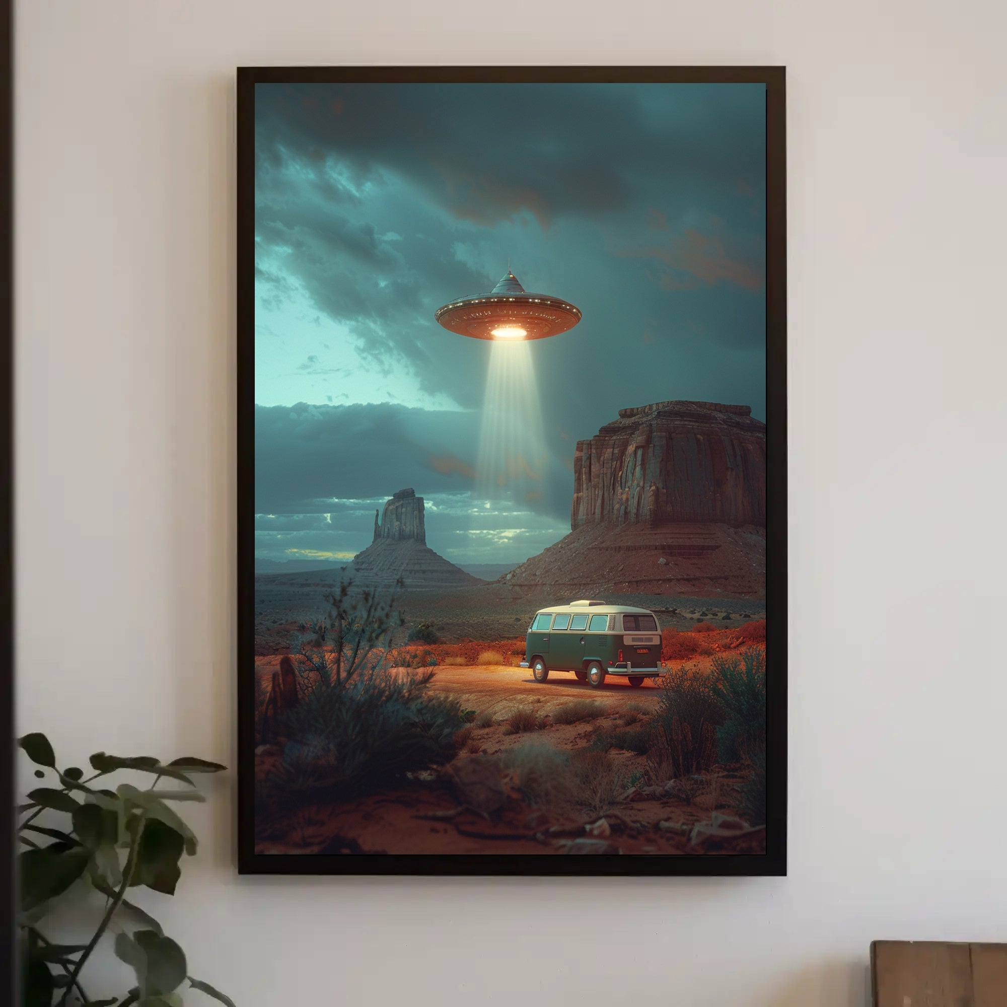 Desert Encounter Art Print Poster for Home Decor and Travel Enthusiasts PosterGoat