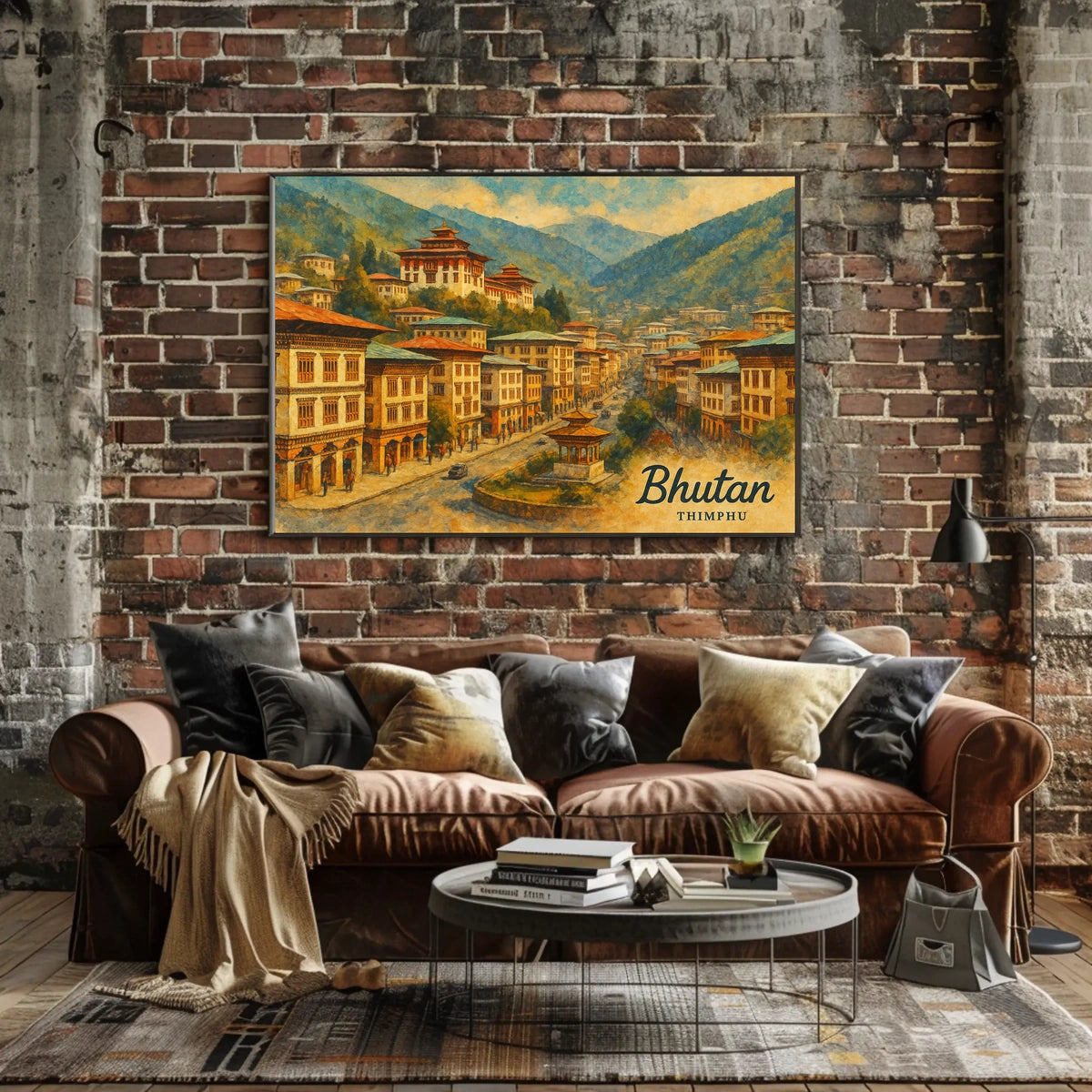 Bhutan Thimphu Wanderlust Travel Photography Poster