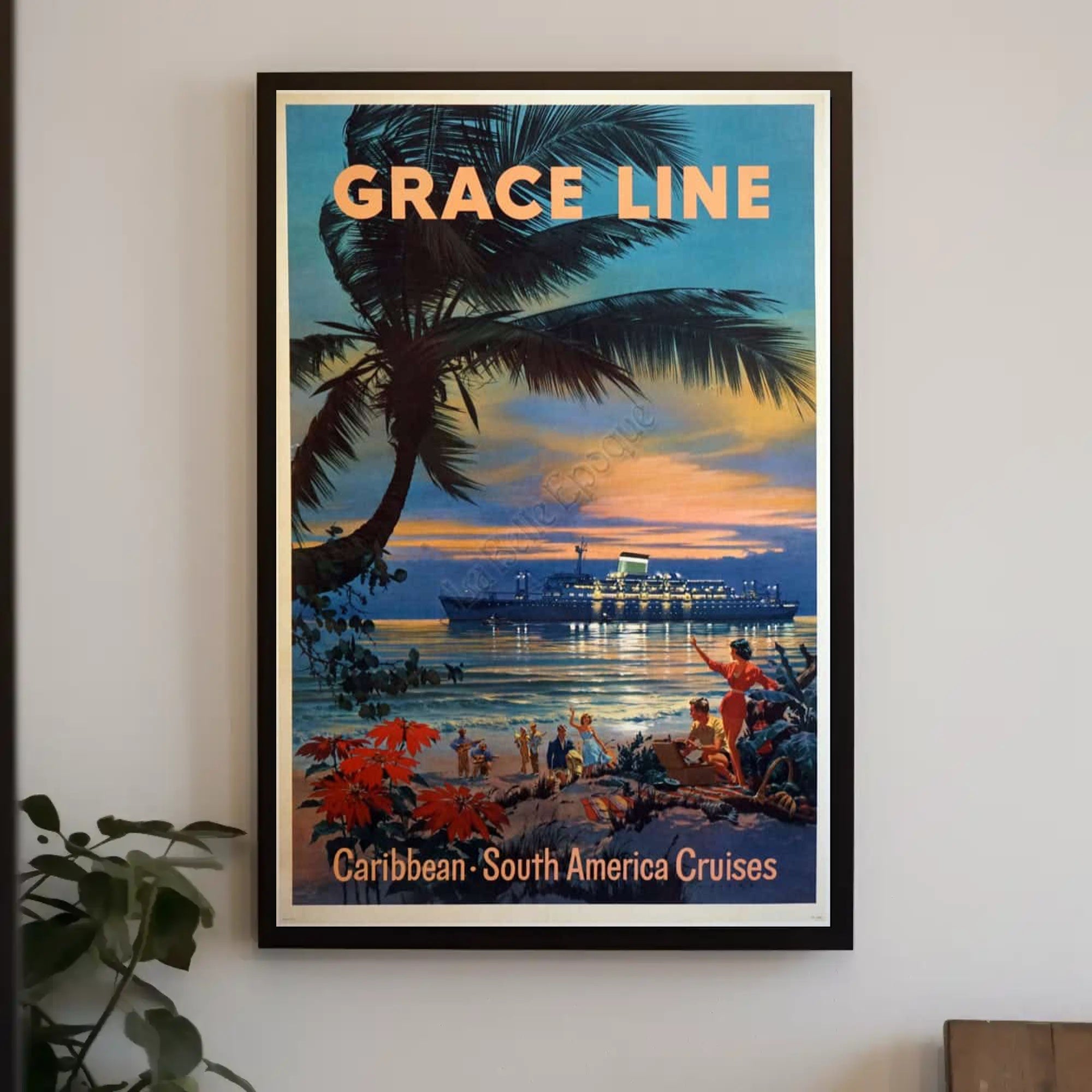 Cruise into Paradise: Vintage Caribbean Travel Poster