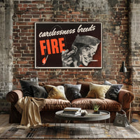 Carelessness Breeds Fire Poster PosterGoat