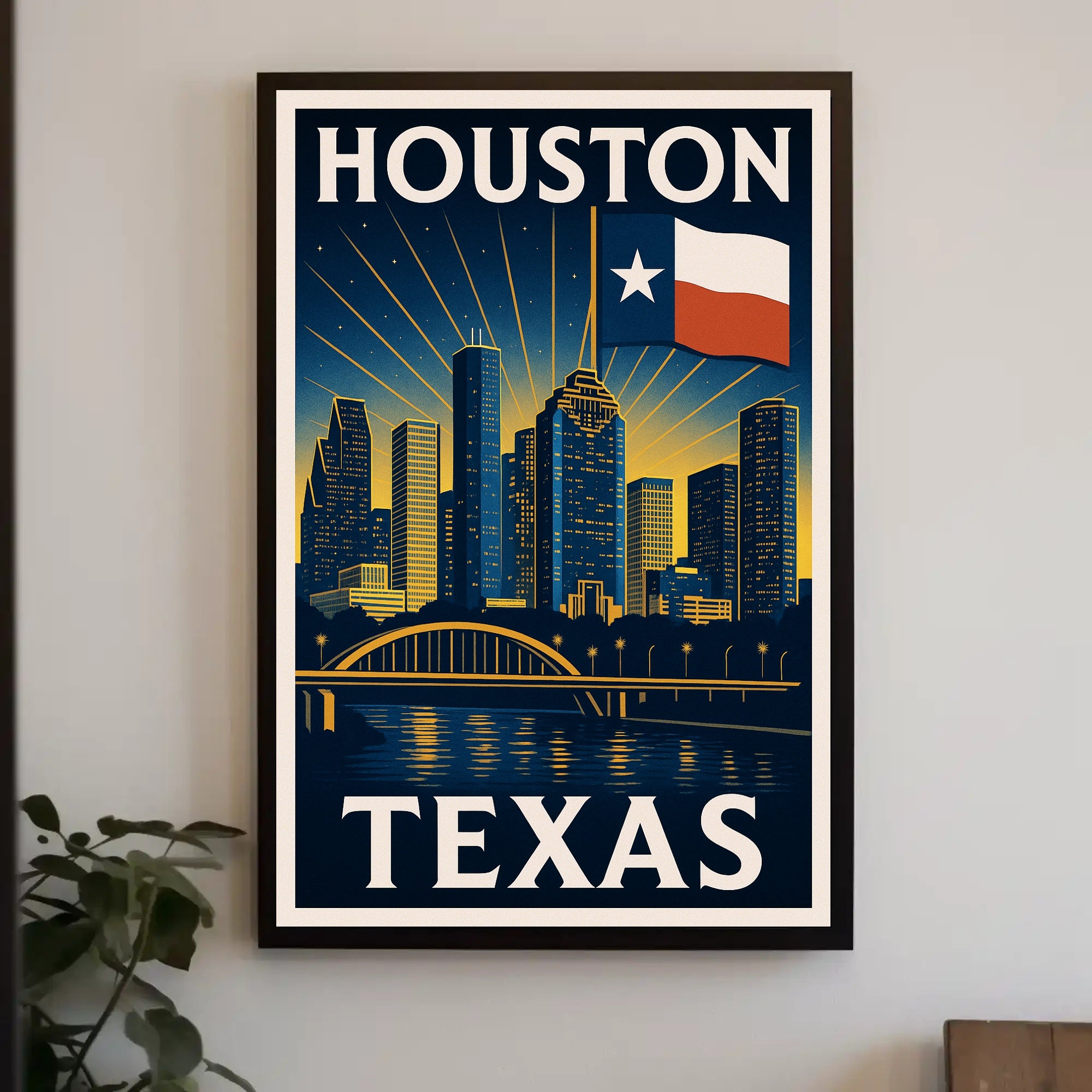 Houston, Texas Skyline Poster PosterGoat