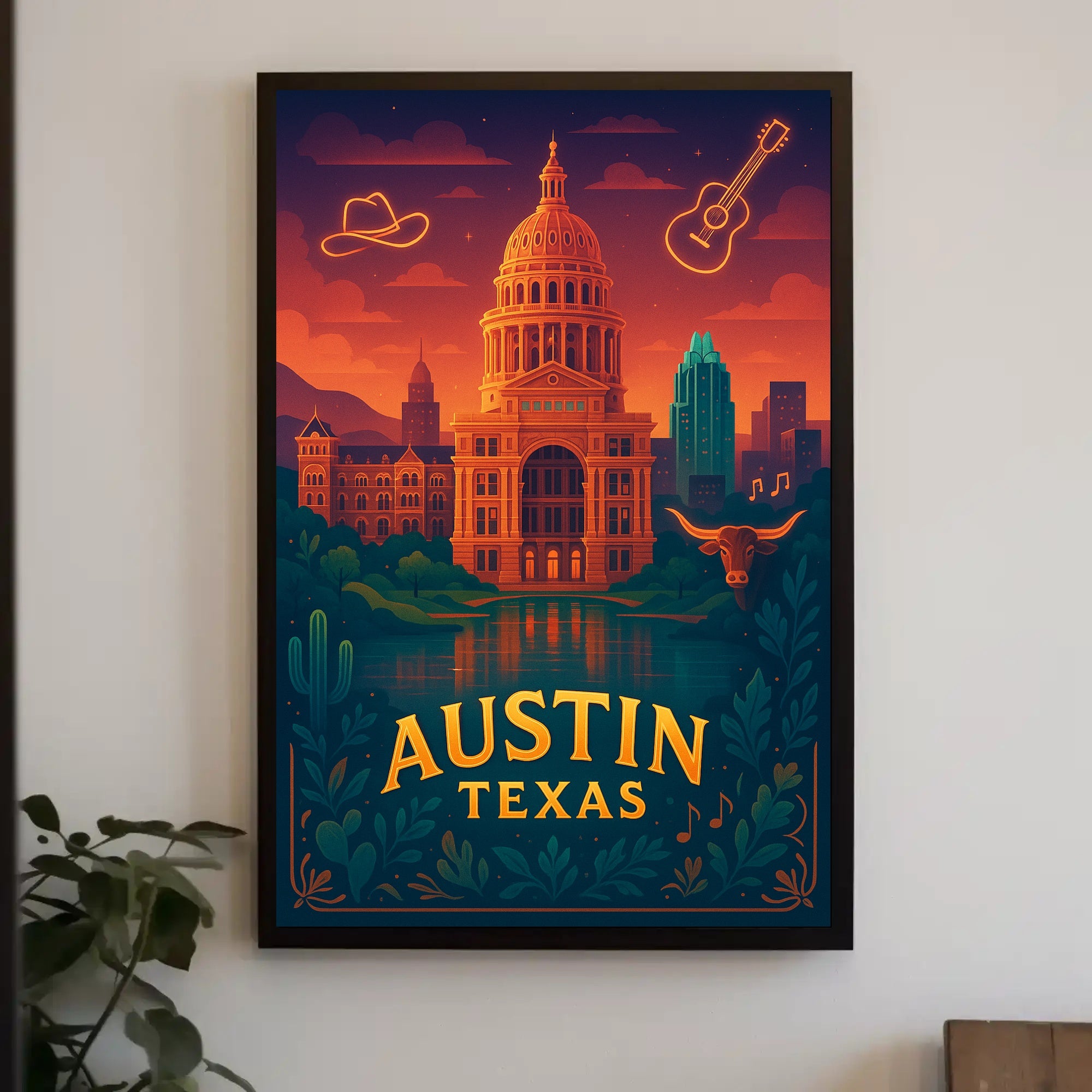 Vibrant Austin Cityscape Poster
