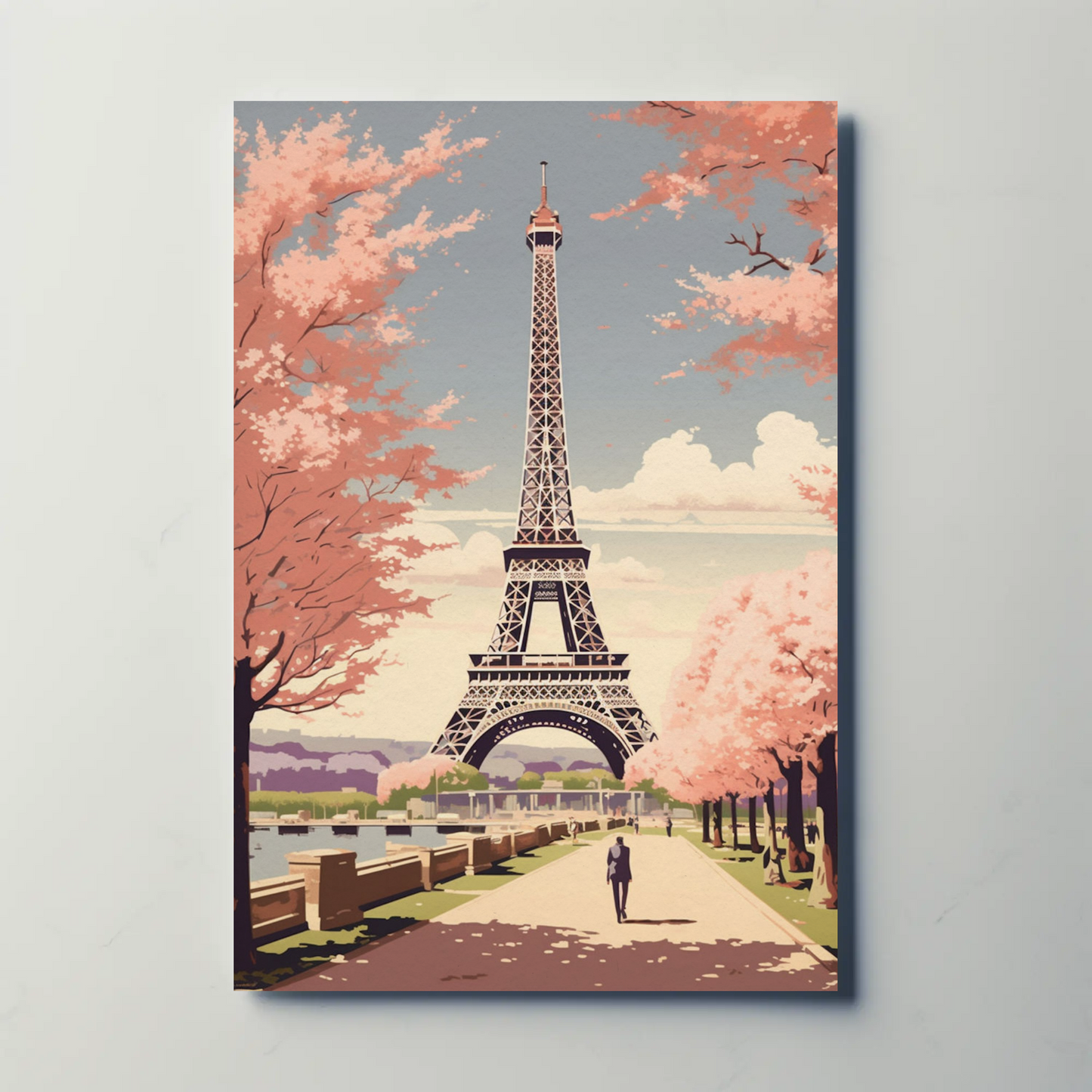 Paris – Eiffel Tower and Cherry Blossoms