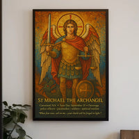 St. Michael Archangel Religious Art Fantasy Mythology Poster