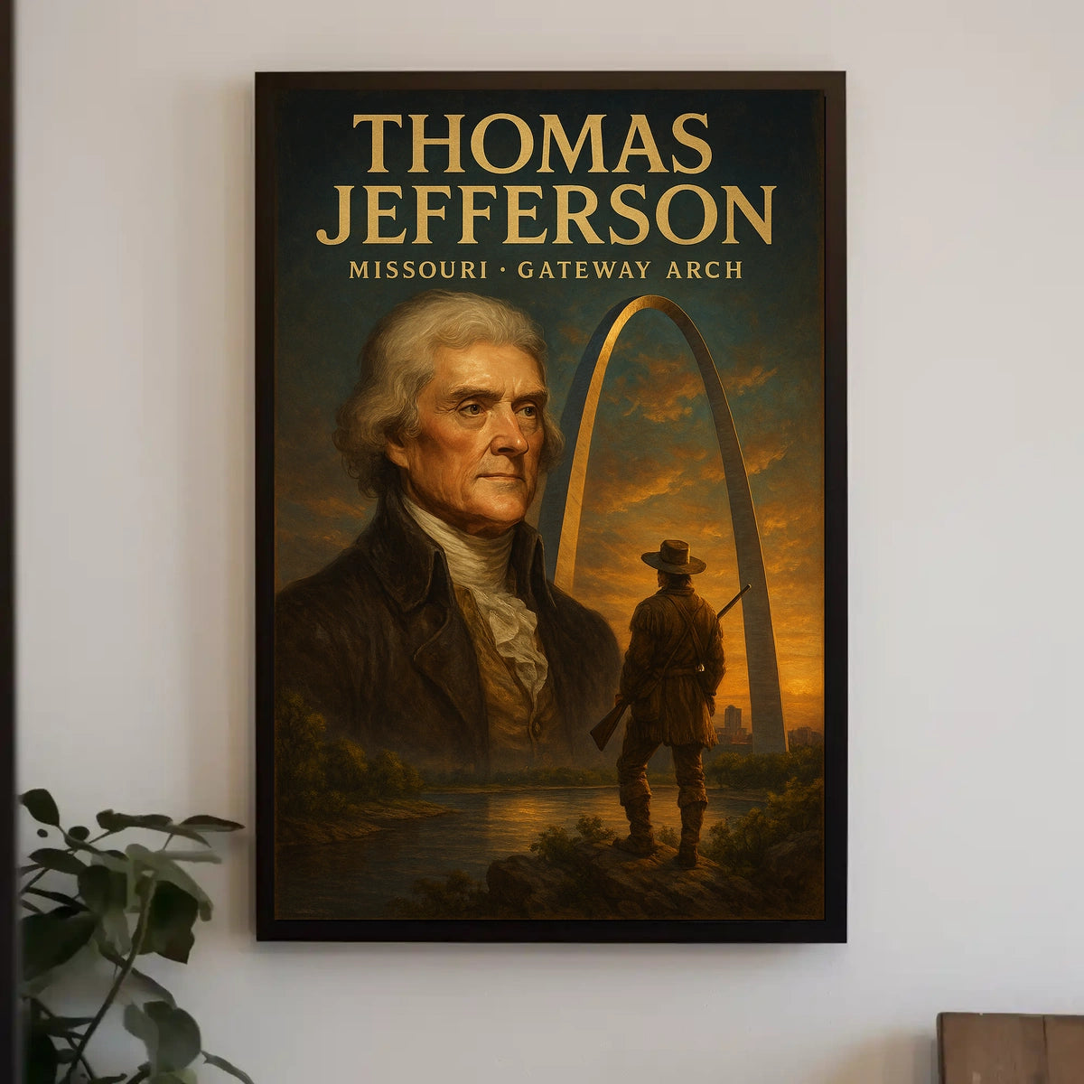 Thomas Jefferson And The Gateway Arch Poster